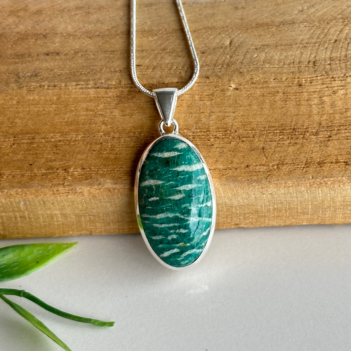 Amazonite Oval Pendant