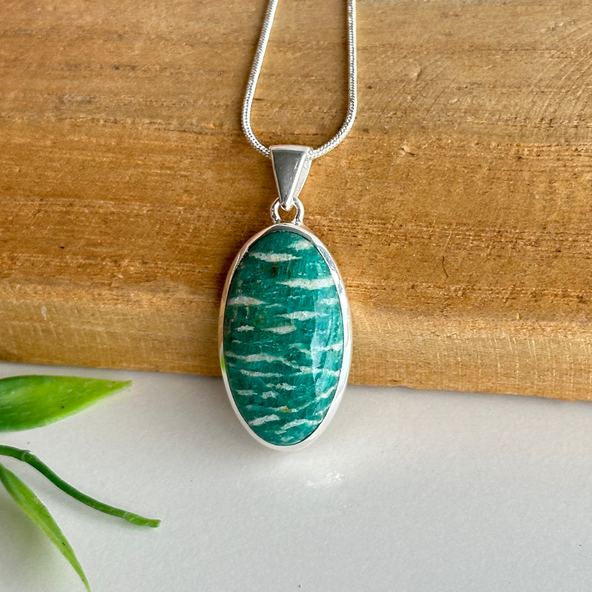 Amazonite Oval Pendant