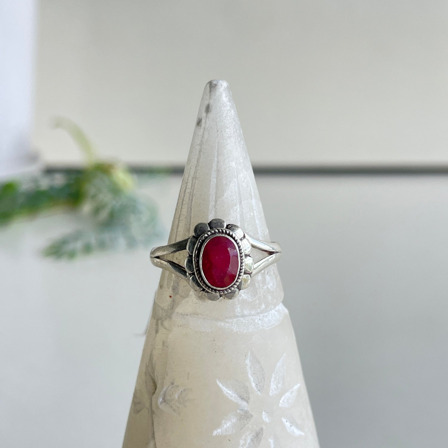 Ruby Round Ring Sz8.5
