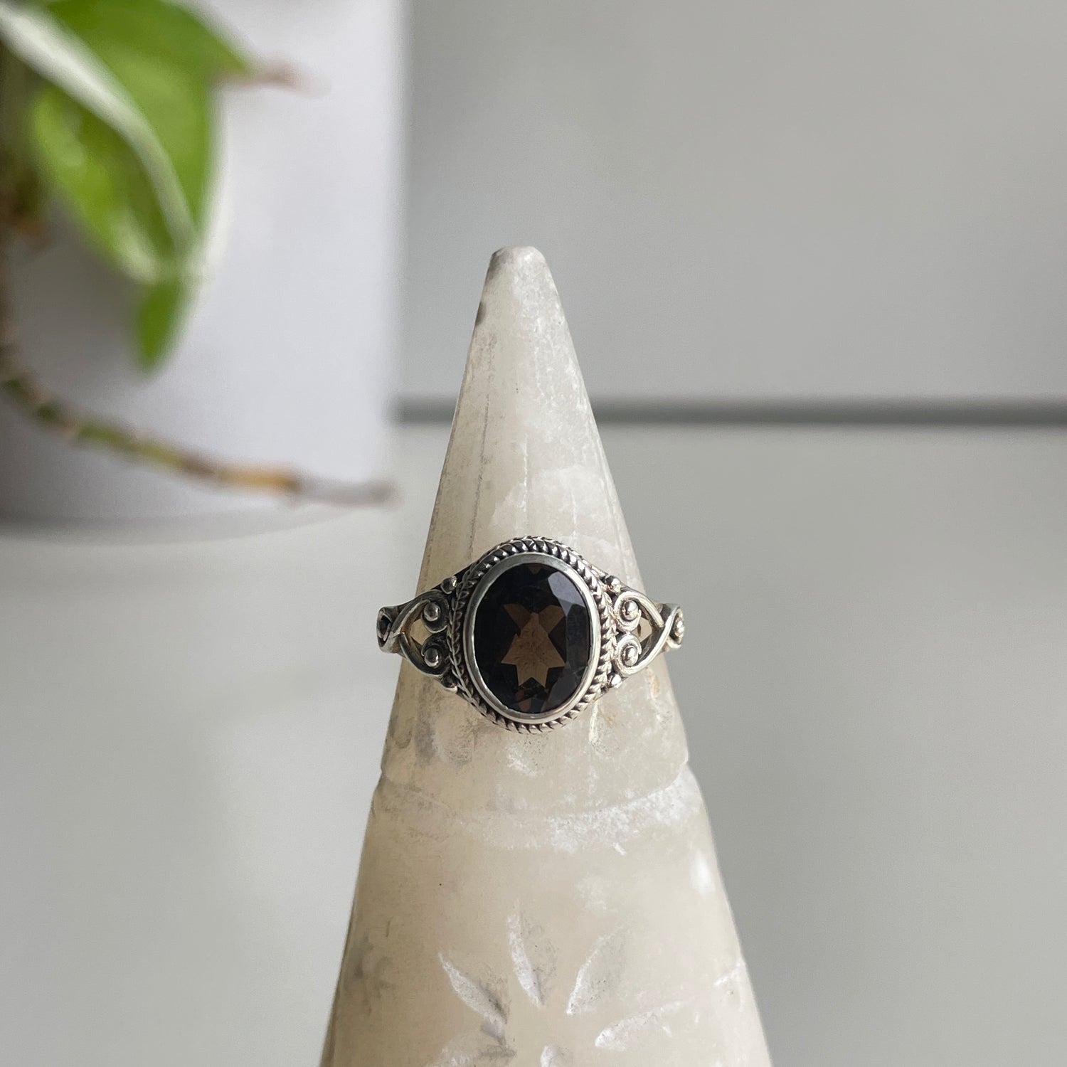 Smoky Quartz Oval Ring