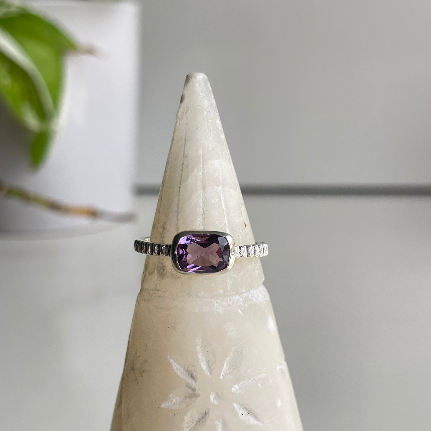 Amethyst Rectangle Ring