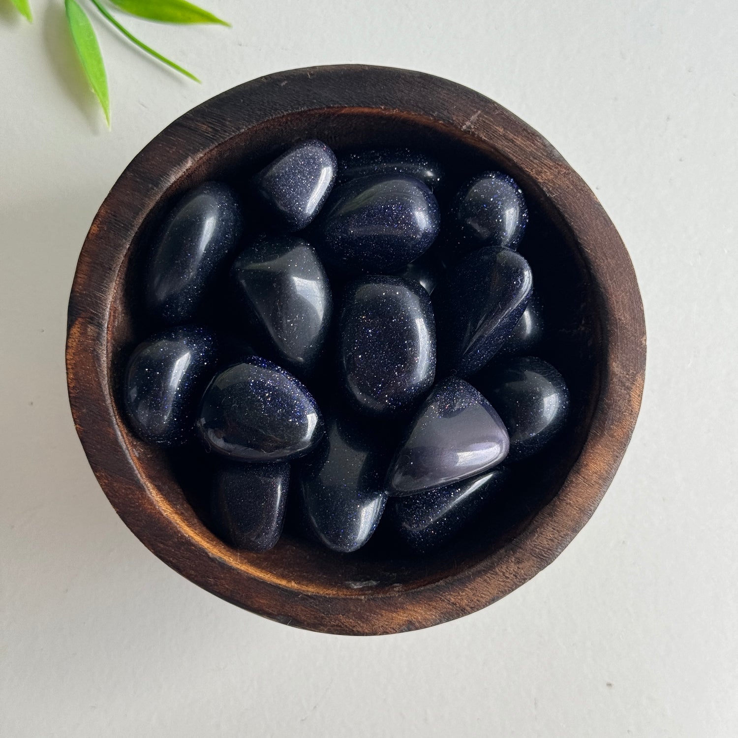 Blue Goldstone Tumbled