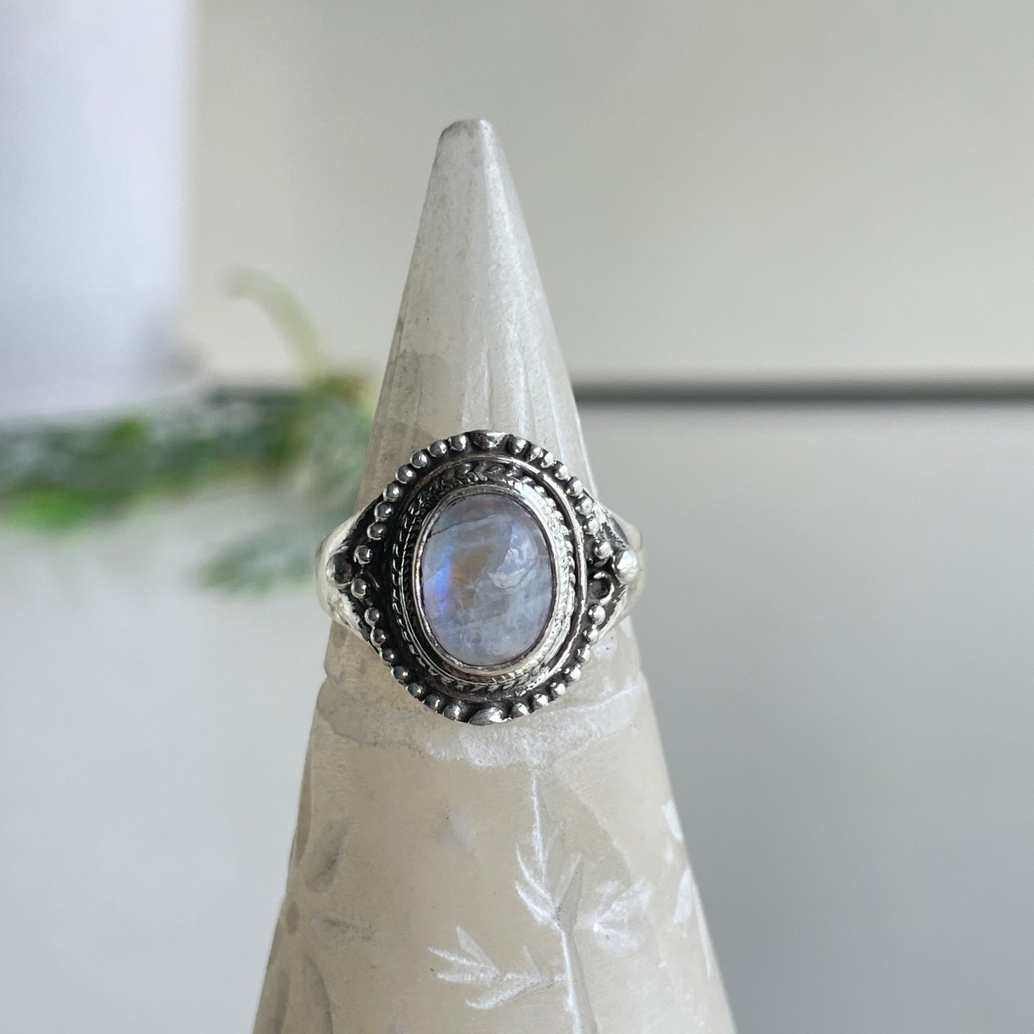 Moonstone Oval Ring Sz8.5