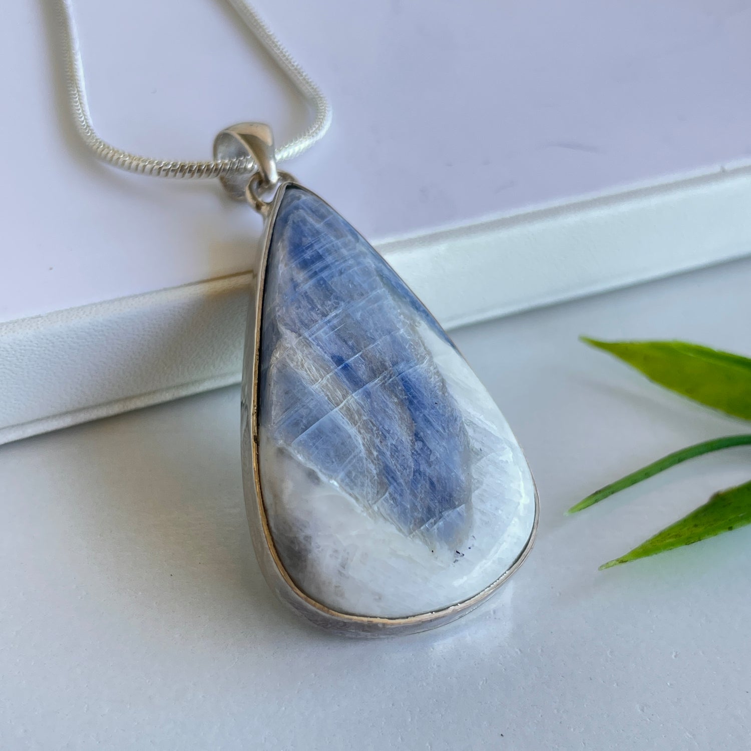 Blue Kyanite Teardrop Pendant 009