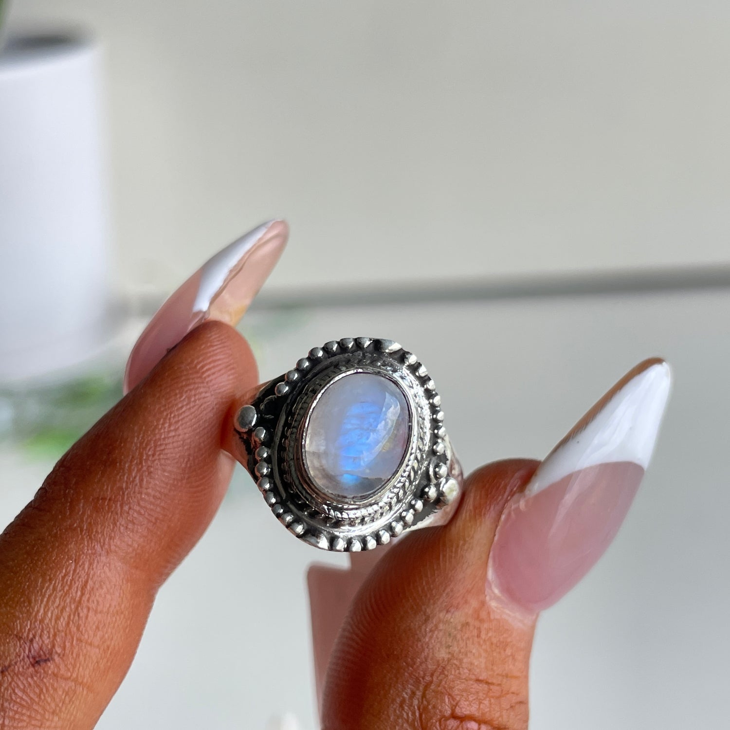Moonstone Oval Ring Sz8.5