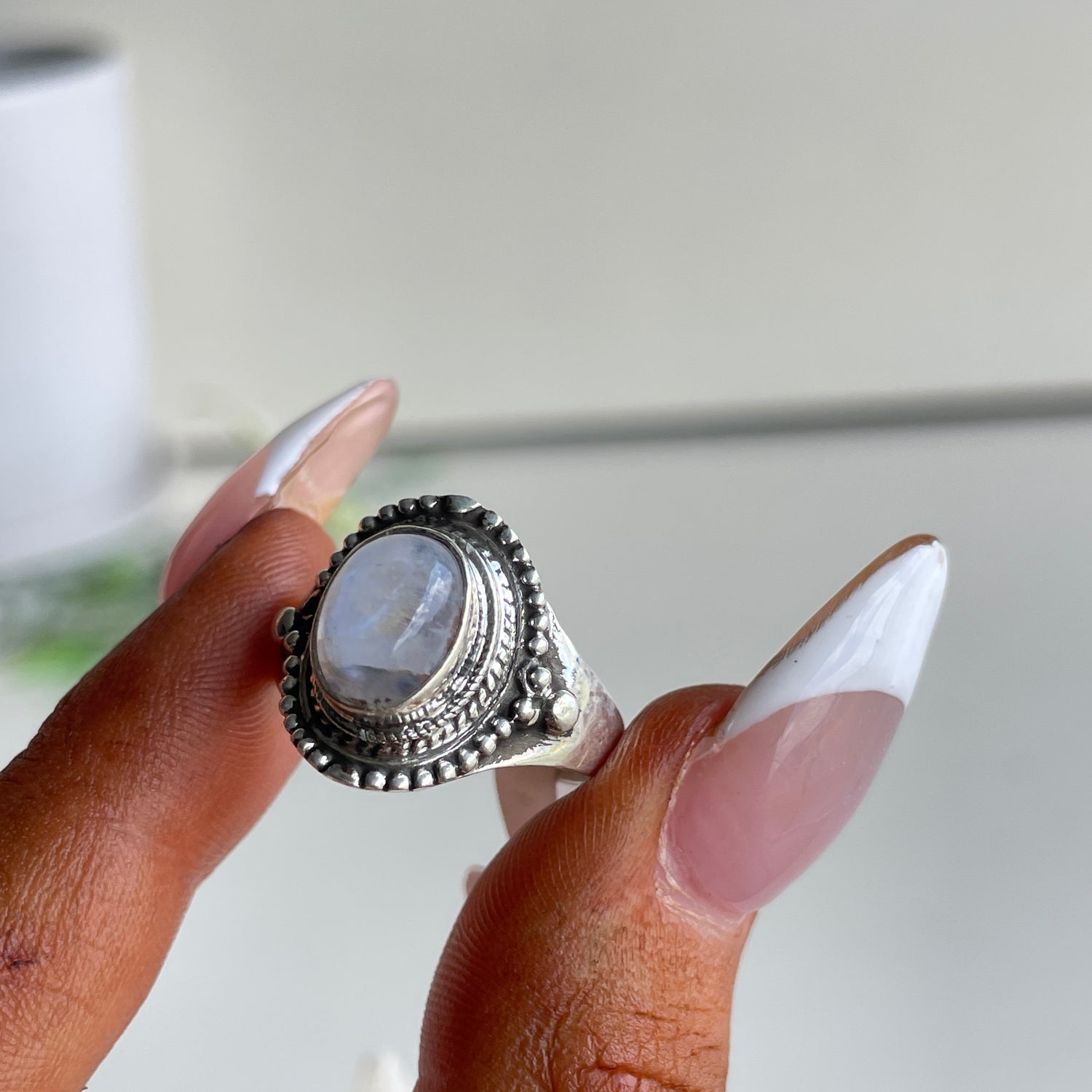 Moonstone Oval Ring Sz8.5