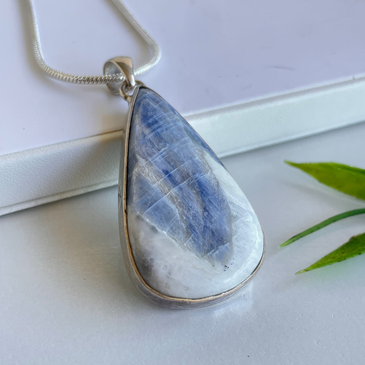 Blue Kyanite Teardrop Pendant 009