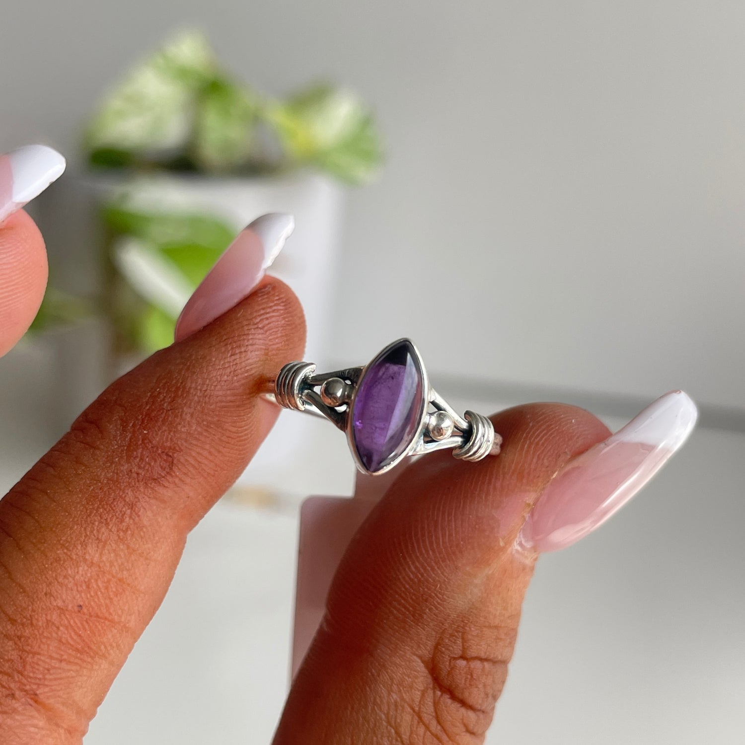 Amethyst Marquise Ring