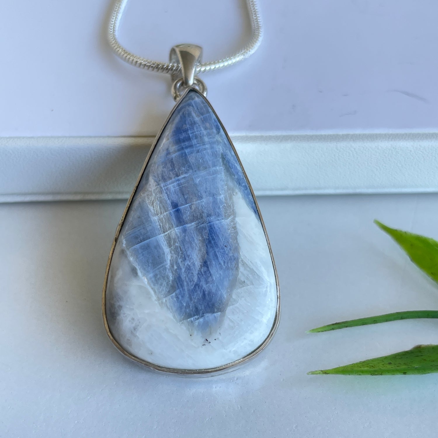 Blue Kyanite Teardrop Pendant 009