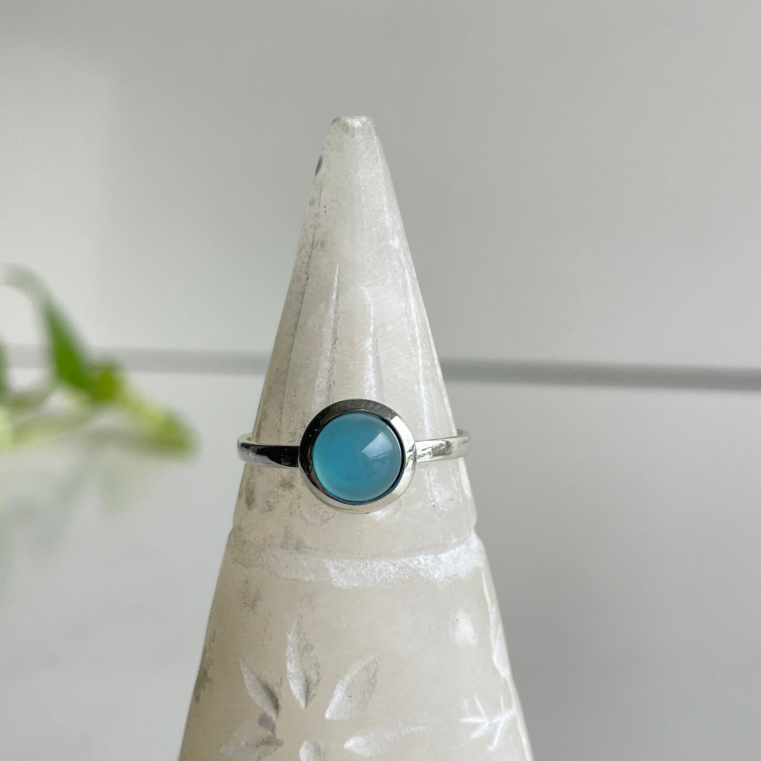 Chalcedony Round Ring