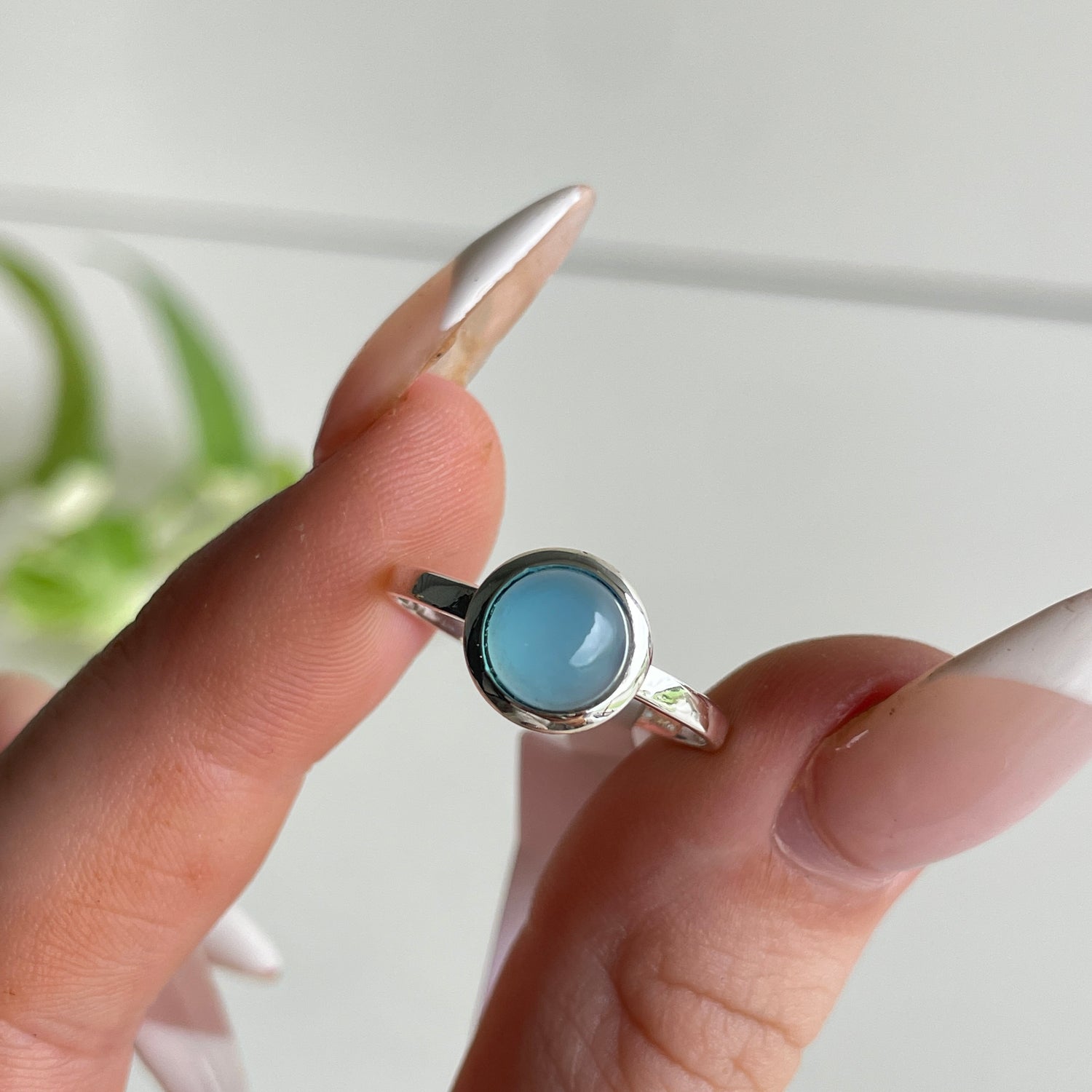 Chalcedony Round Ring