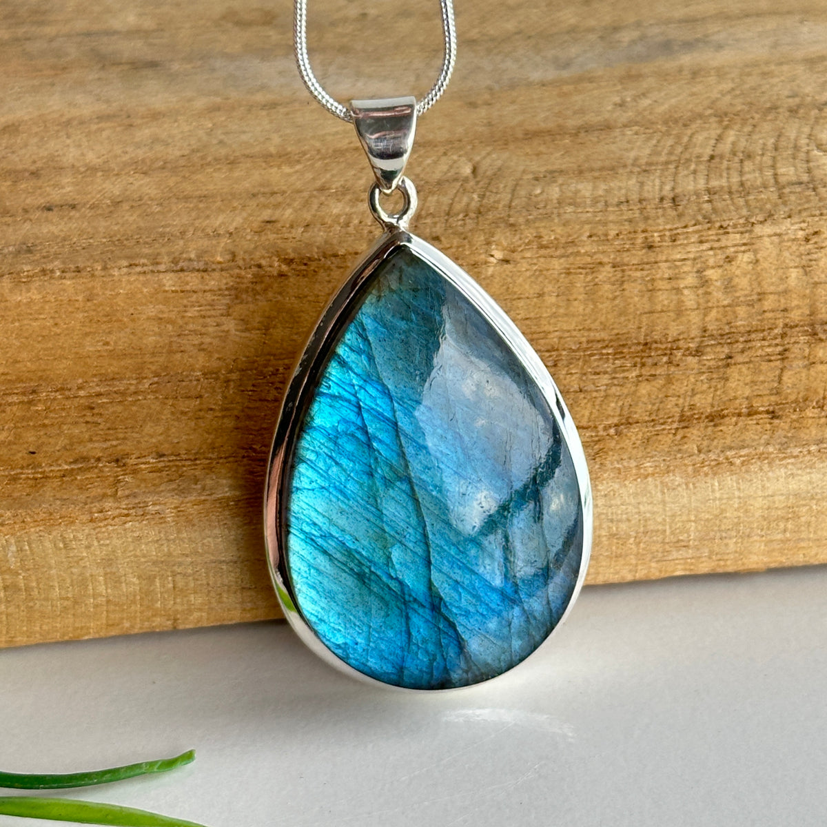 Labradorite Teardrop Pendant