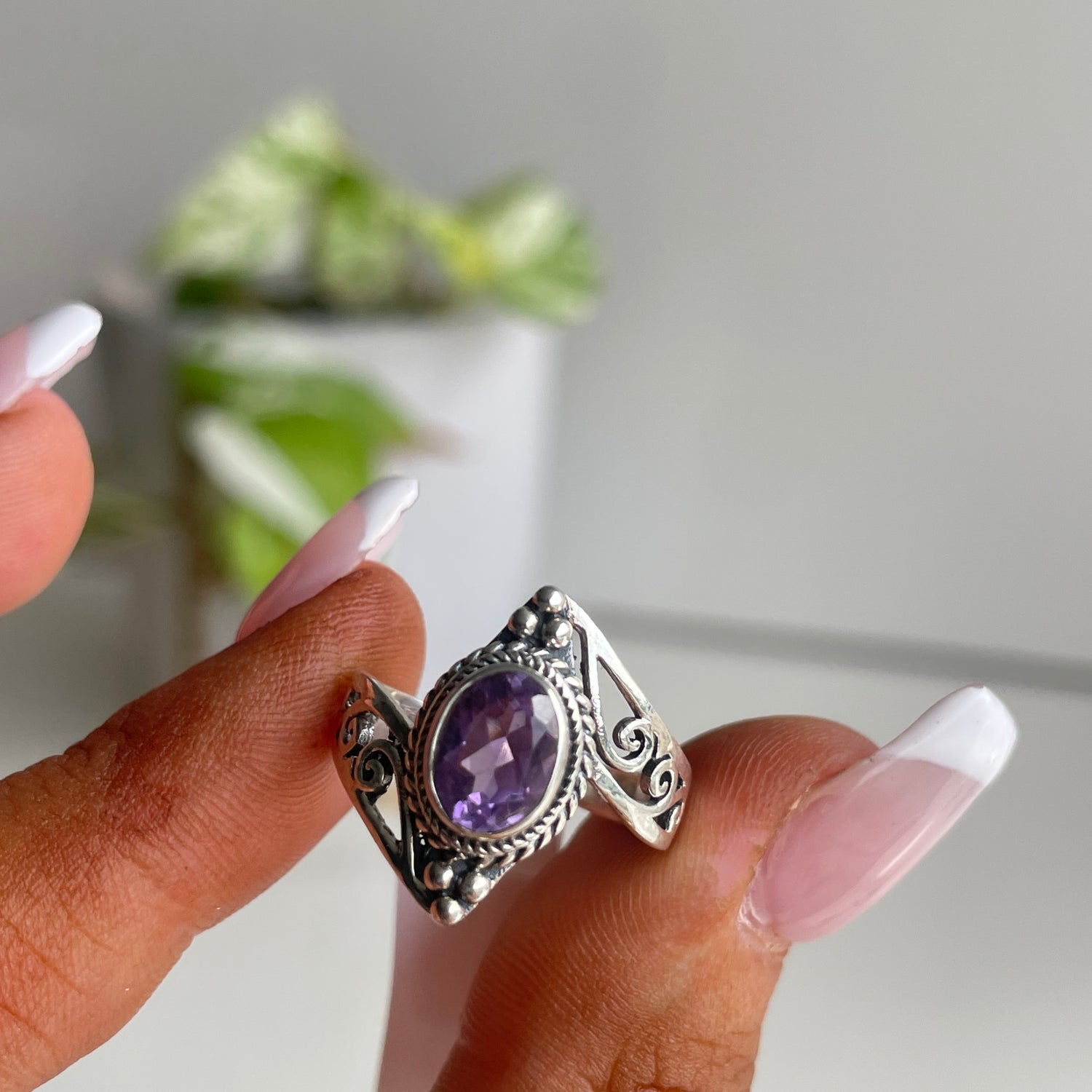 Amethyst Oval Ring