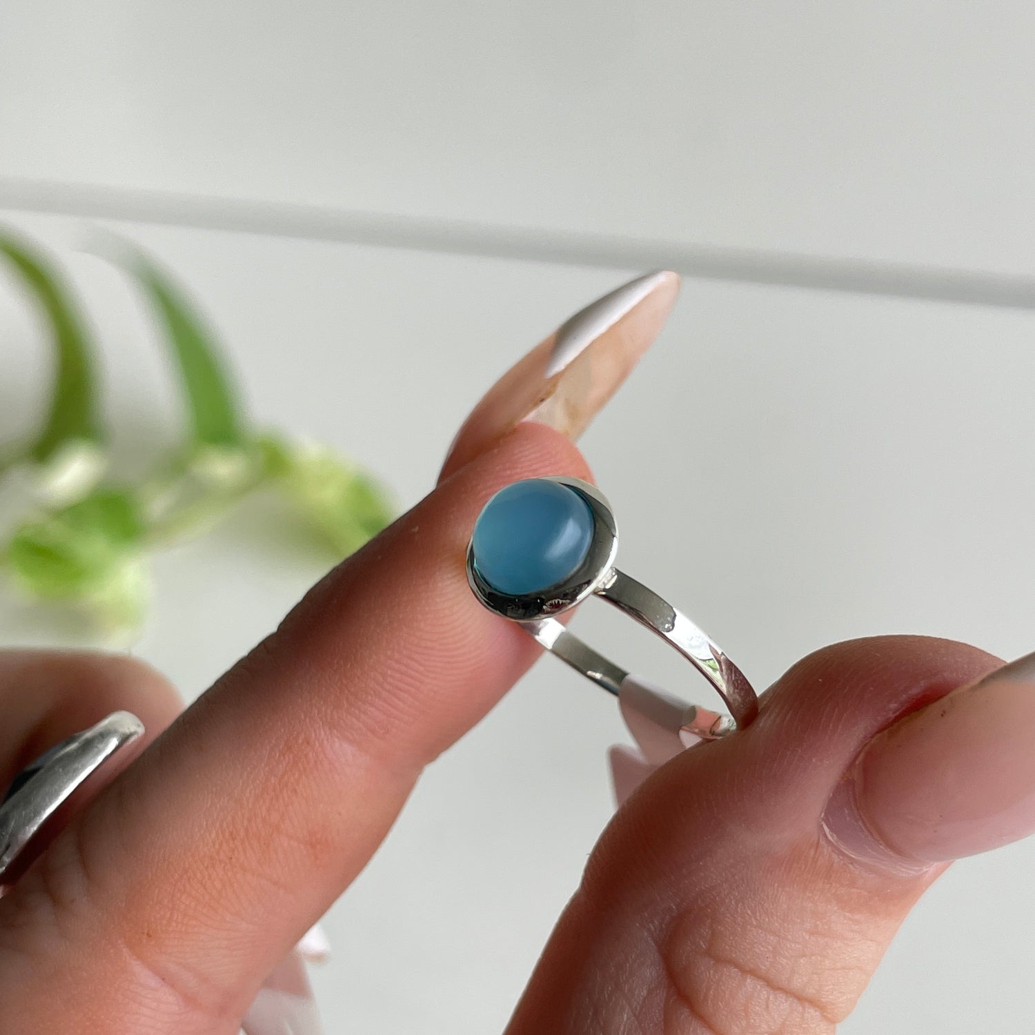 Chalcedony Round Ring