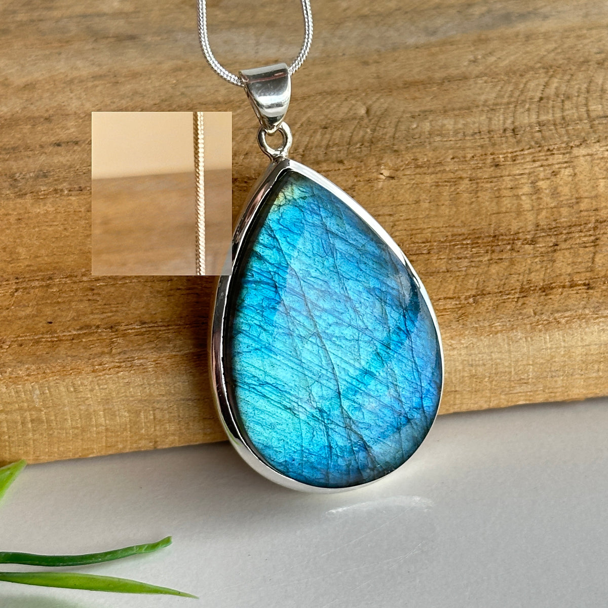 Labradorite Teardrop Pendant