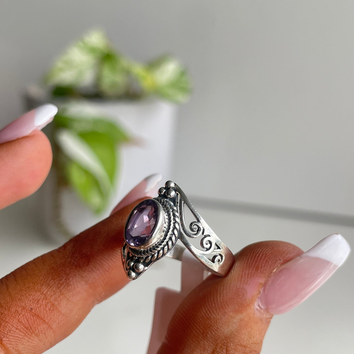 Amethyst Oval Ring