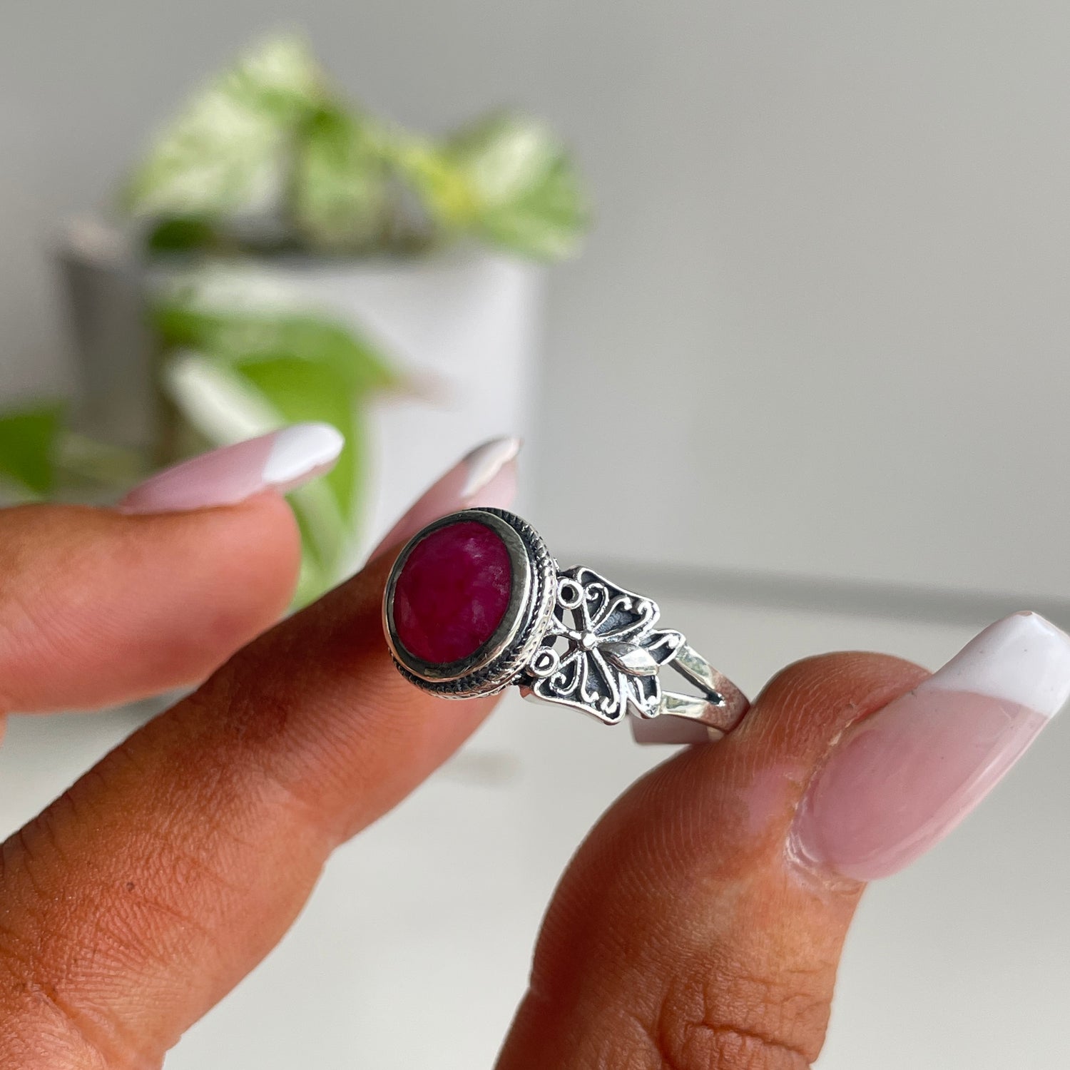 Ruby Butterfly Ring