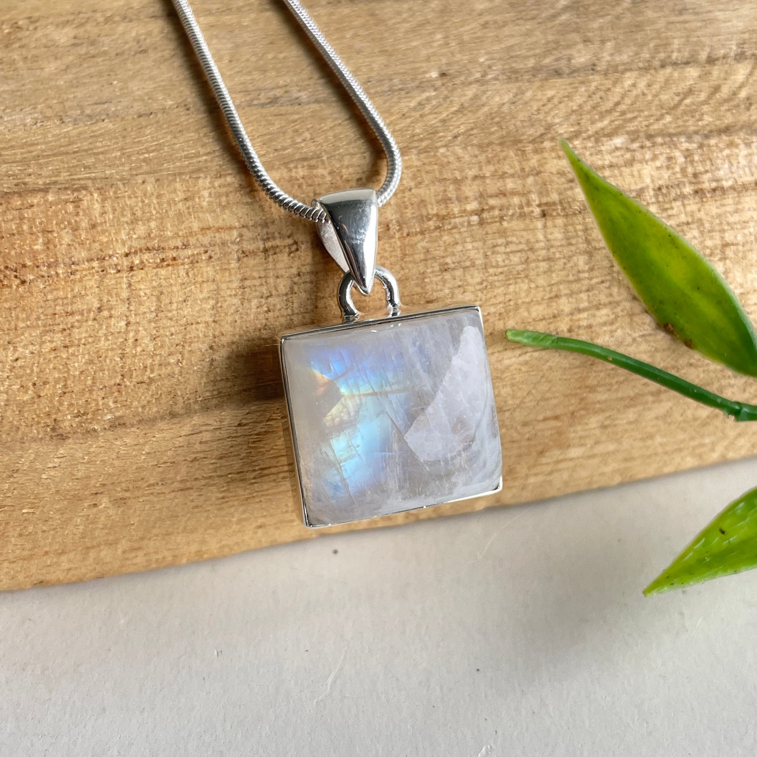 Moonstone Square Pendant
