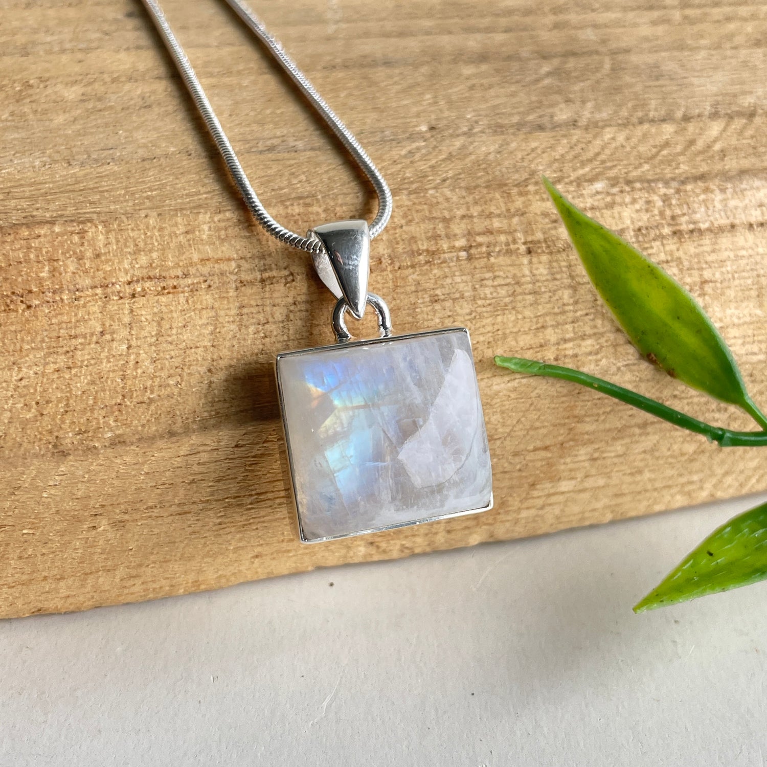 Moonstone Square Pendant