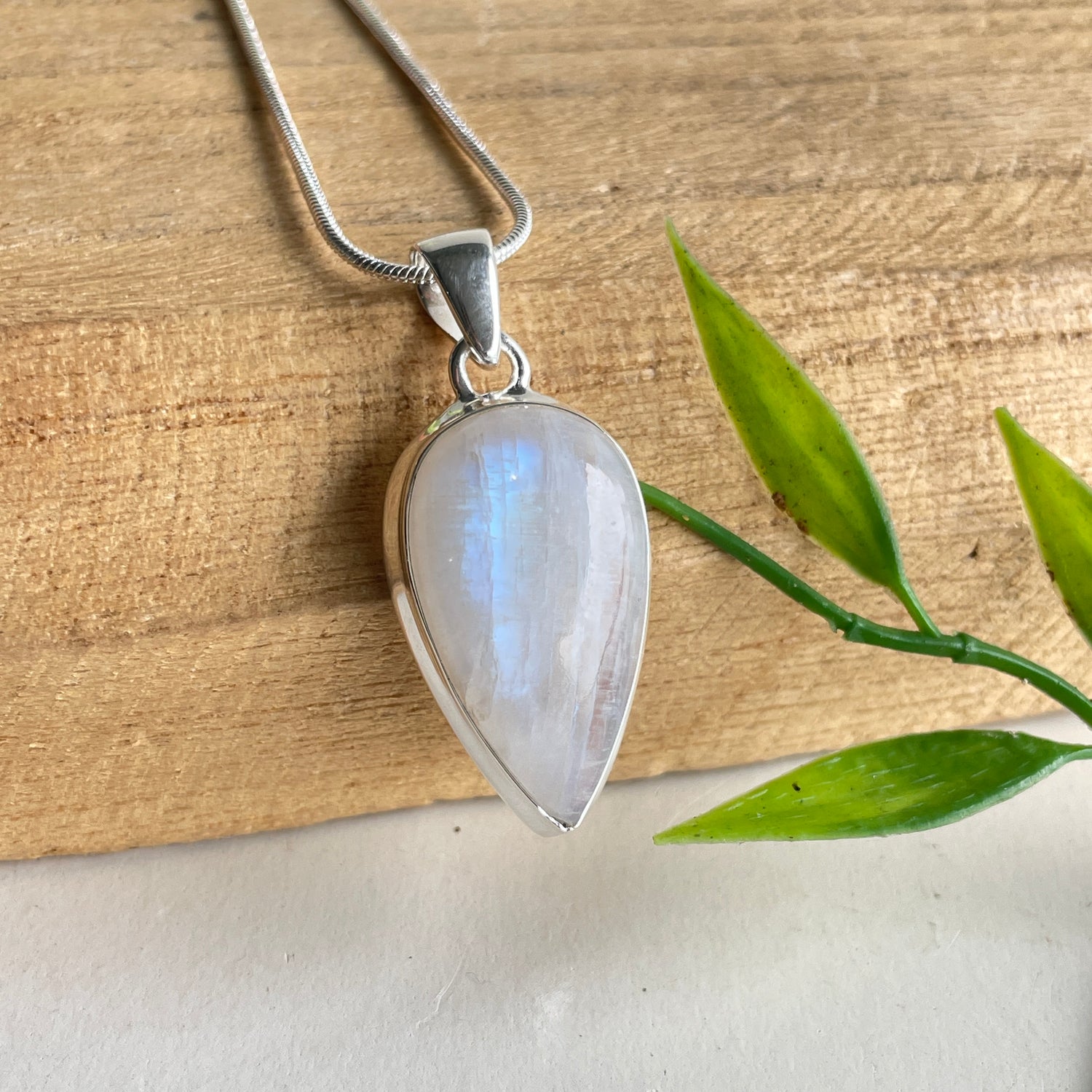 Moonstone Teardrop Pendant