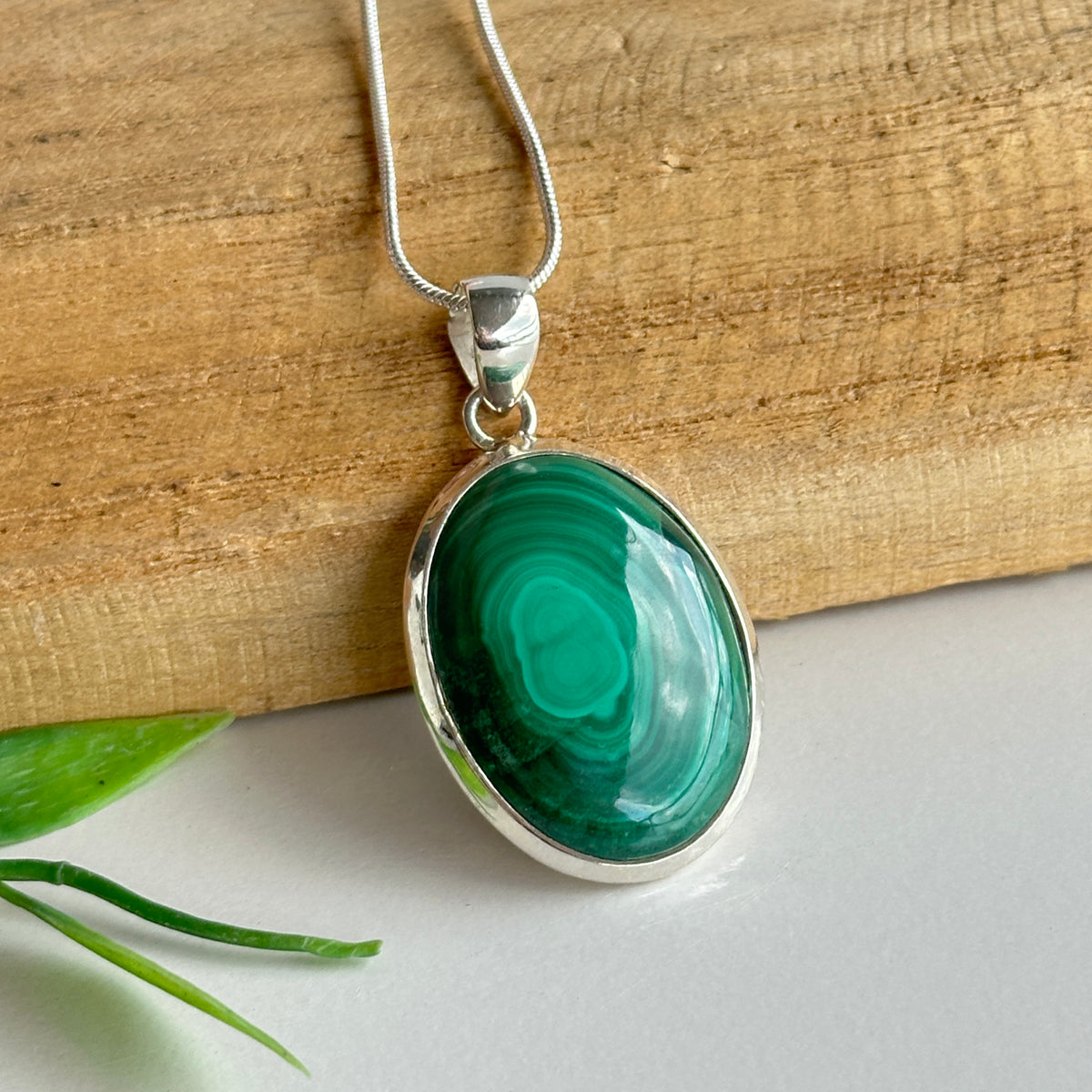 Malachite Oval Pendant