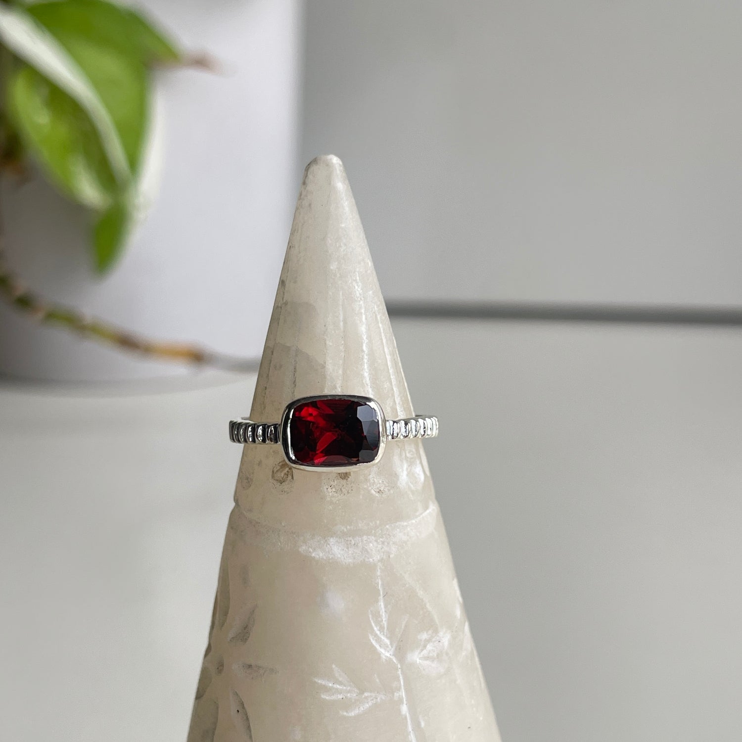 Garnet Rectangle Ring