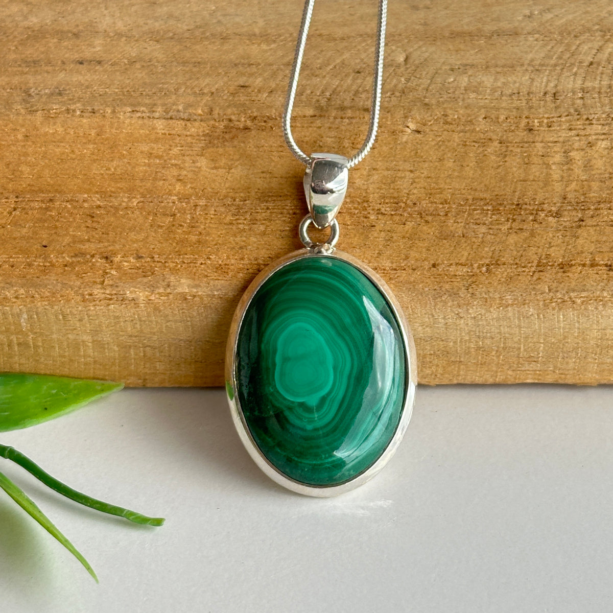 Malachite Oval Pendant