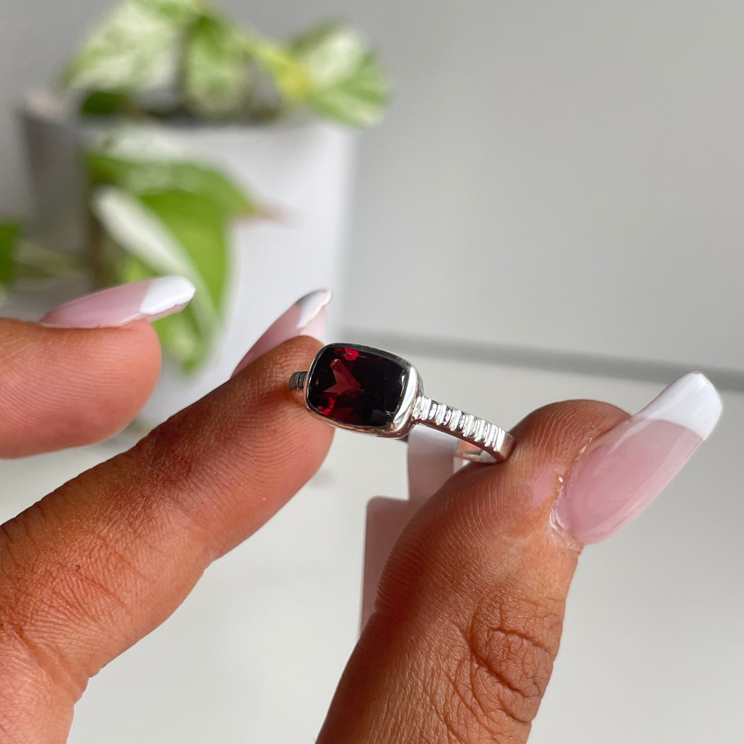 Garnet Rectangle Ring