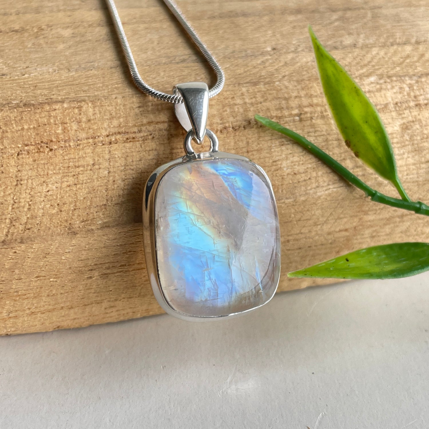 Moonstone Rectangle Pendant
