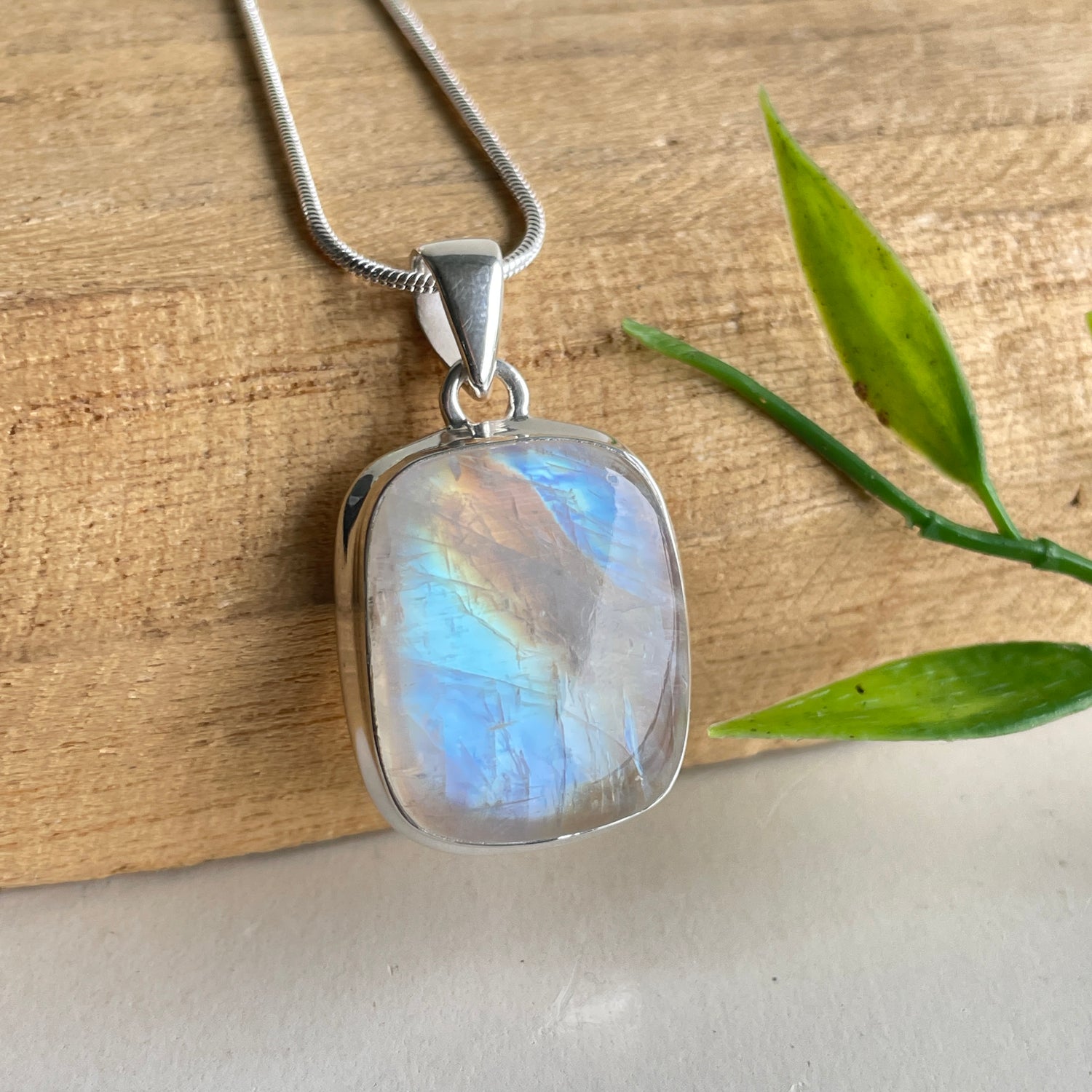Moonstone Rectangle Pendant