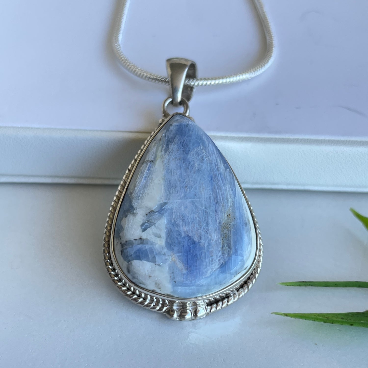 Blue Kyanite Teardrop Pendant 015