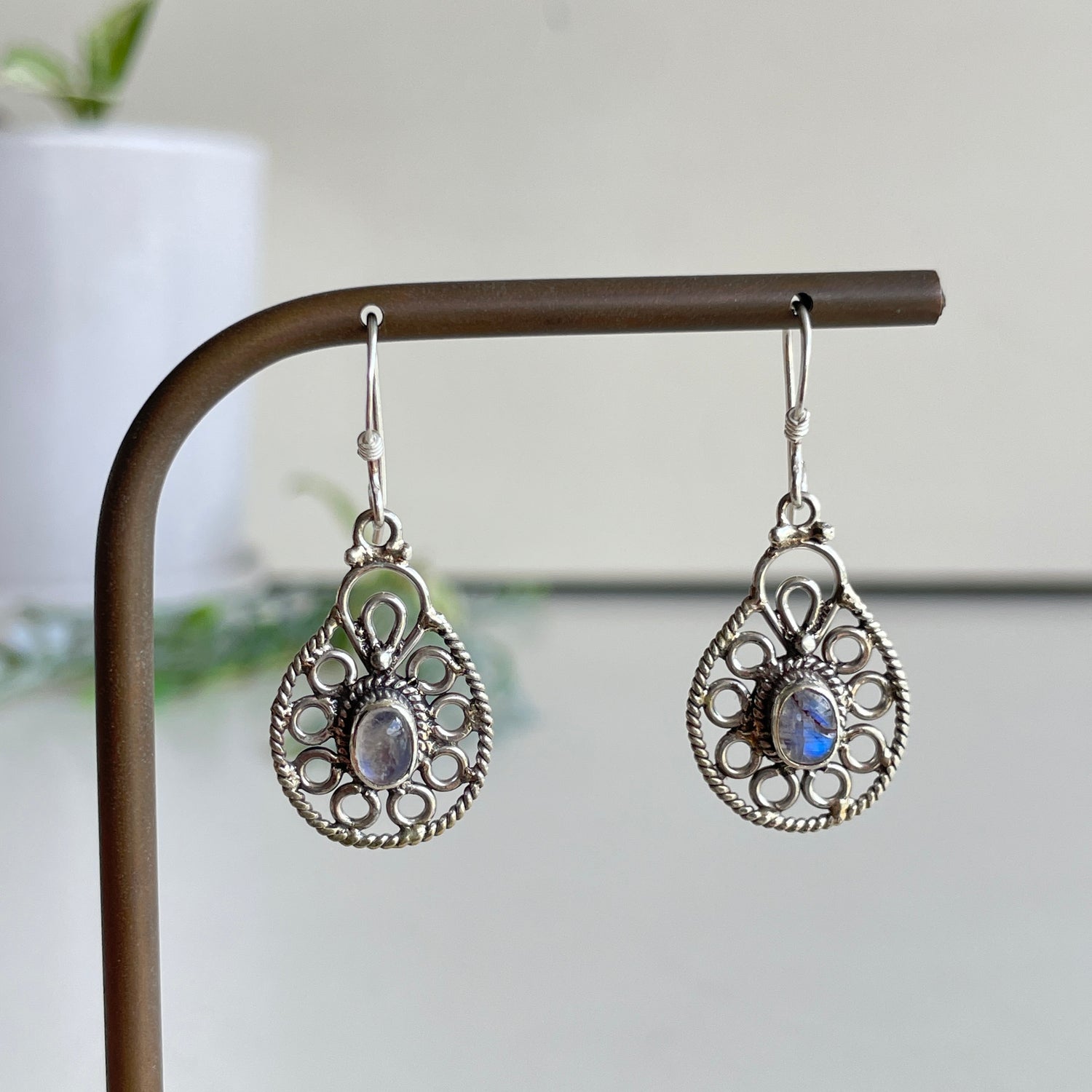 Moonstone Detailed Earrings