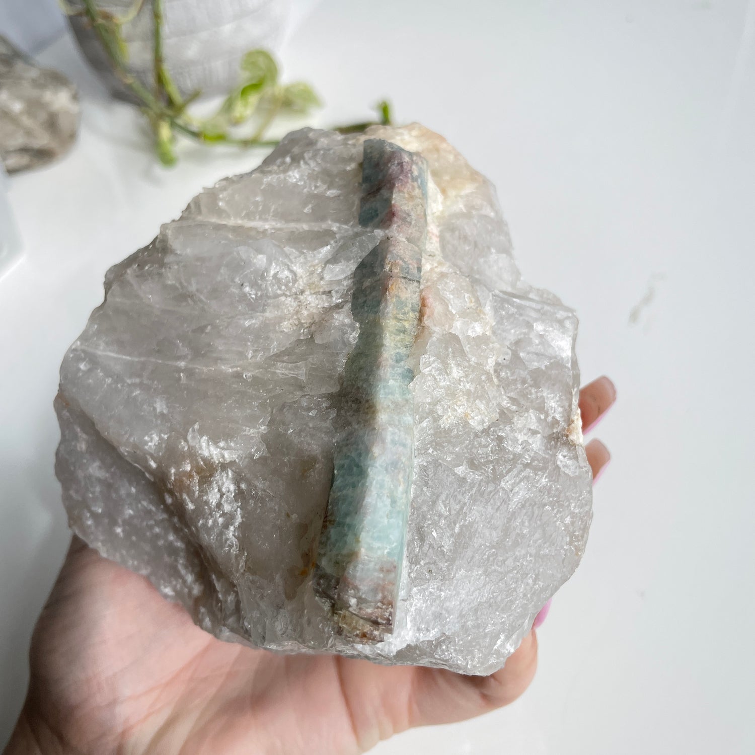 Aquamarine & Smoky Quartz Pce 1