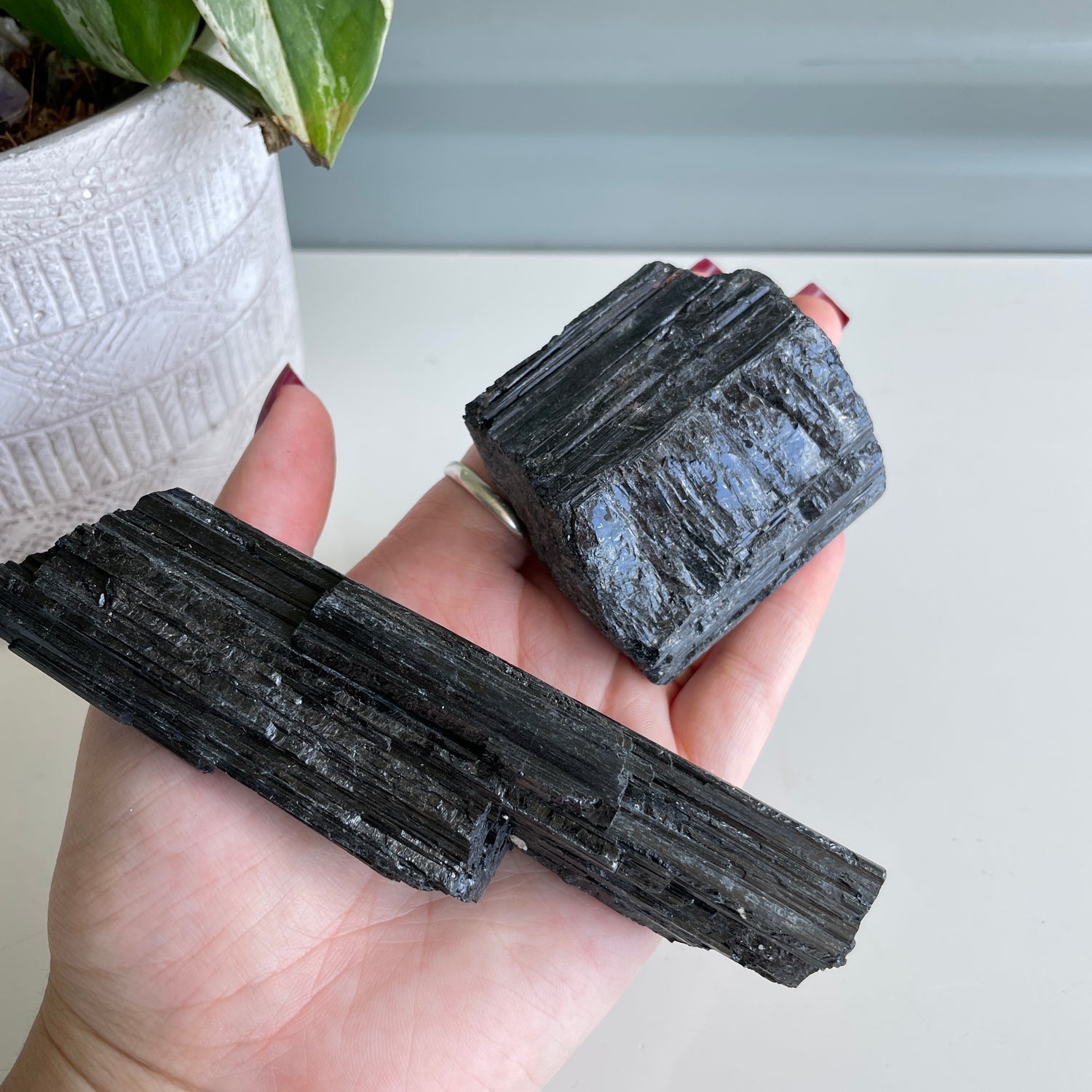 Black Tourmaline Raw Chunks XL