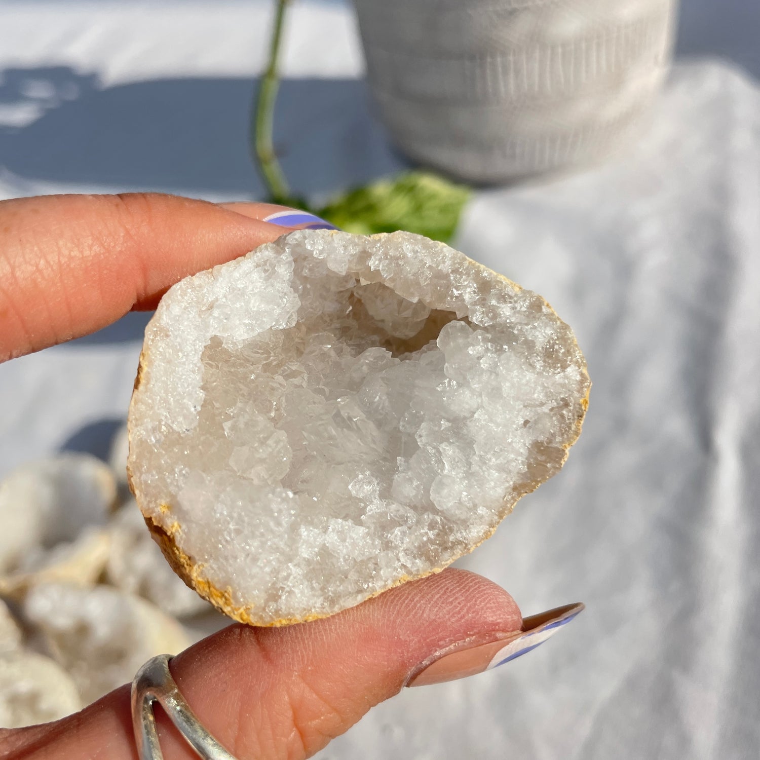 Clear Quartz Geode Half Small