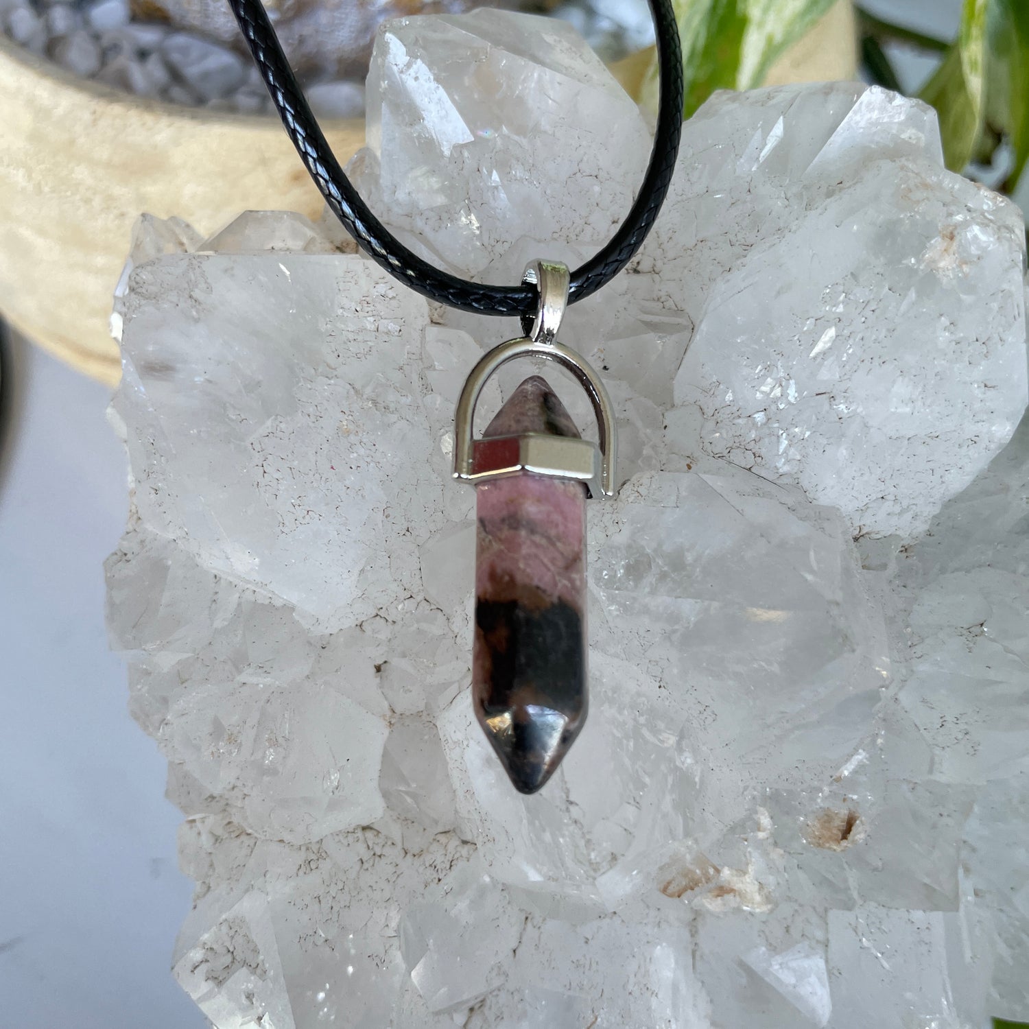 Crystal Double Point Necklace