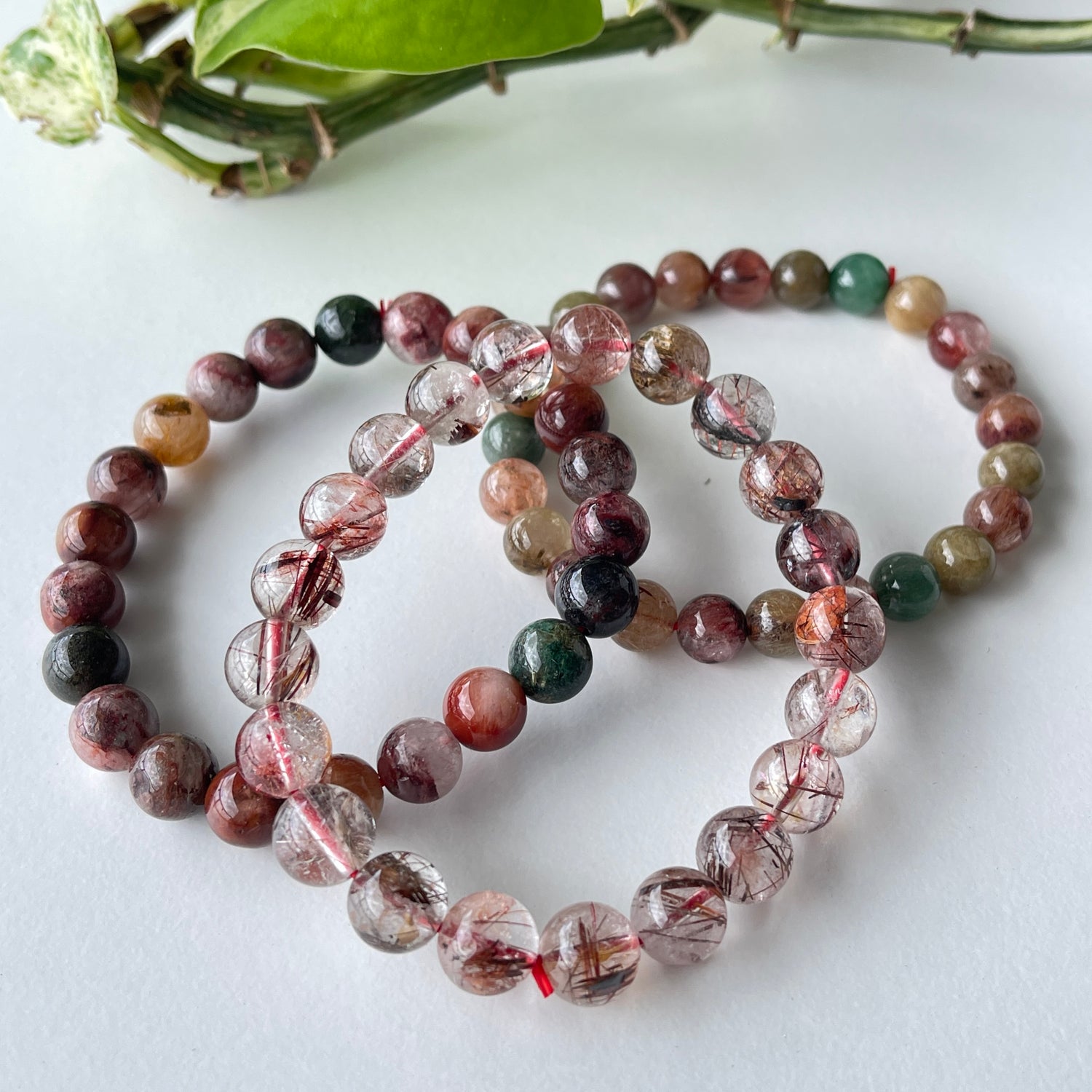 Rutilated Quartz Mixed Beaded Bracelet