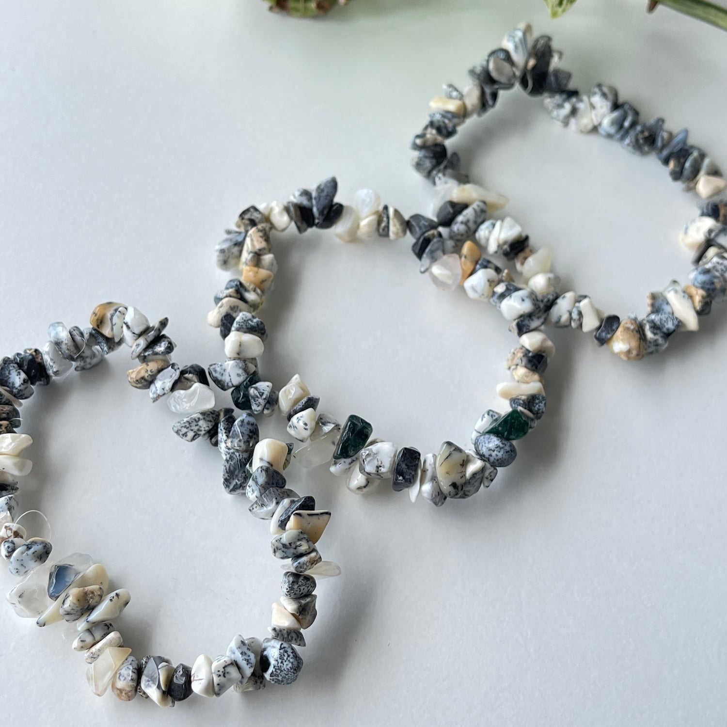 Dendritic Agate Chip Bracelet