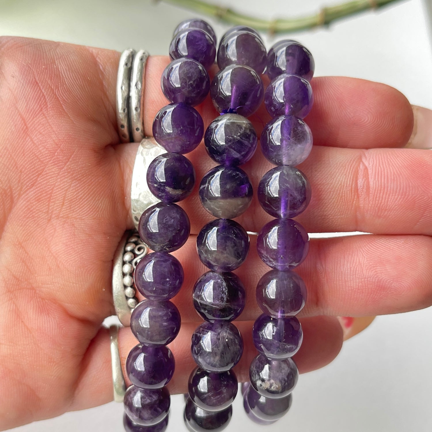 Amethyst Beaded Bracelet