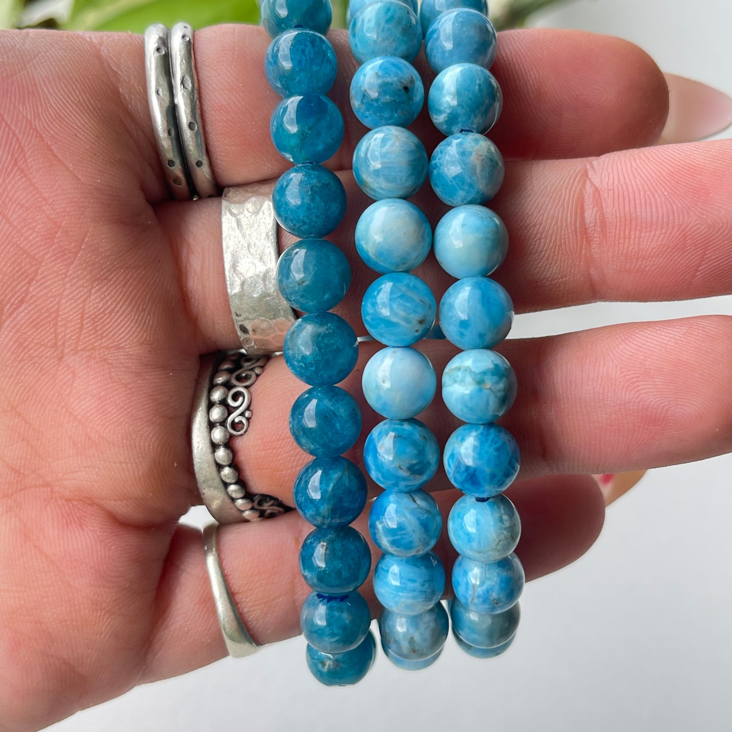 Blue Apatite Med Bracelet