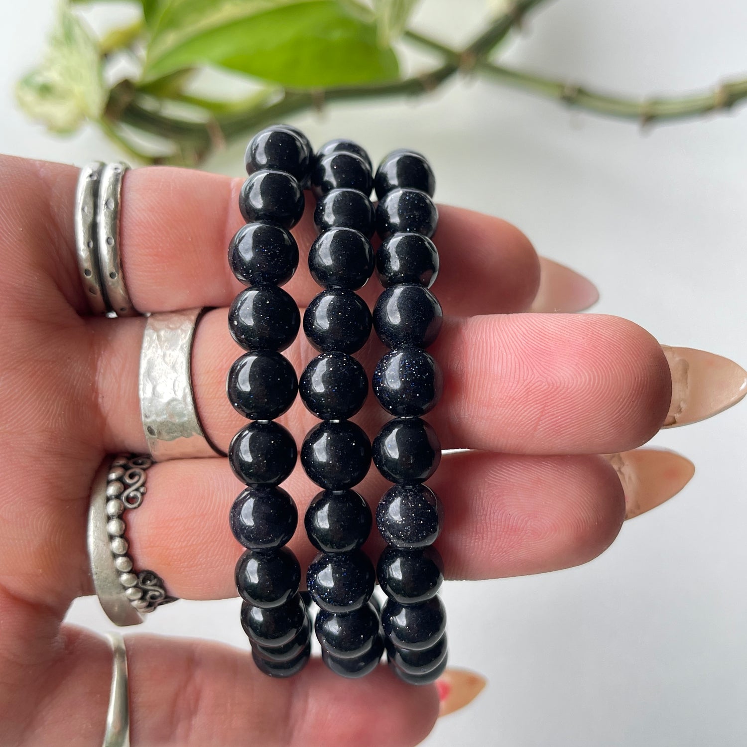 Blue Goldstone Med Bracelet