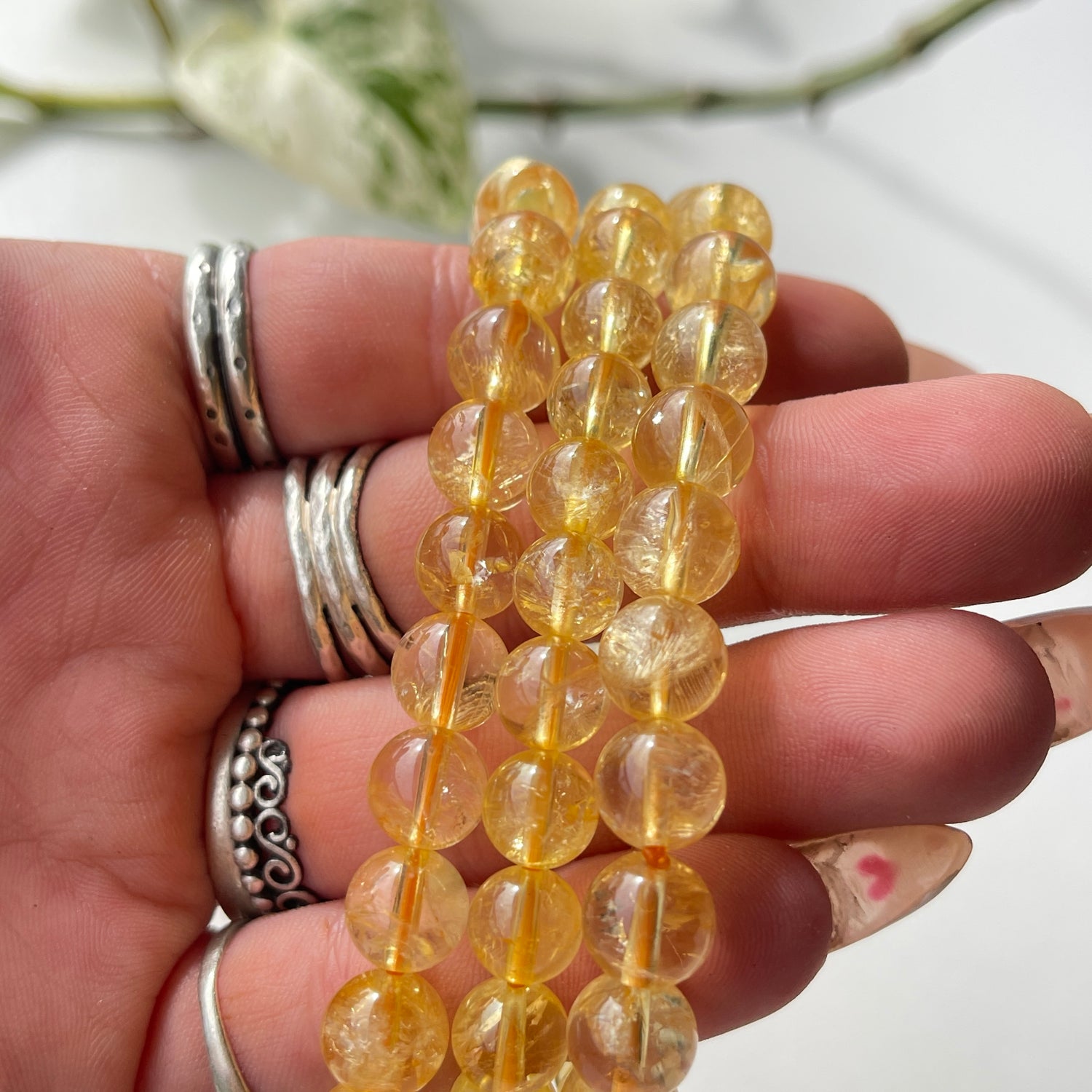 Citrine Beaded Bracelet