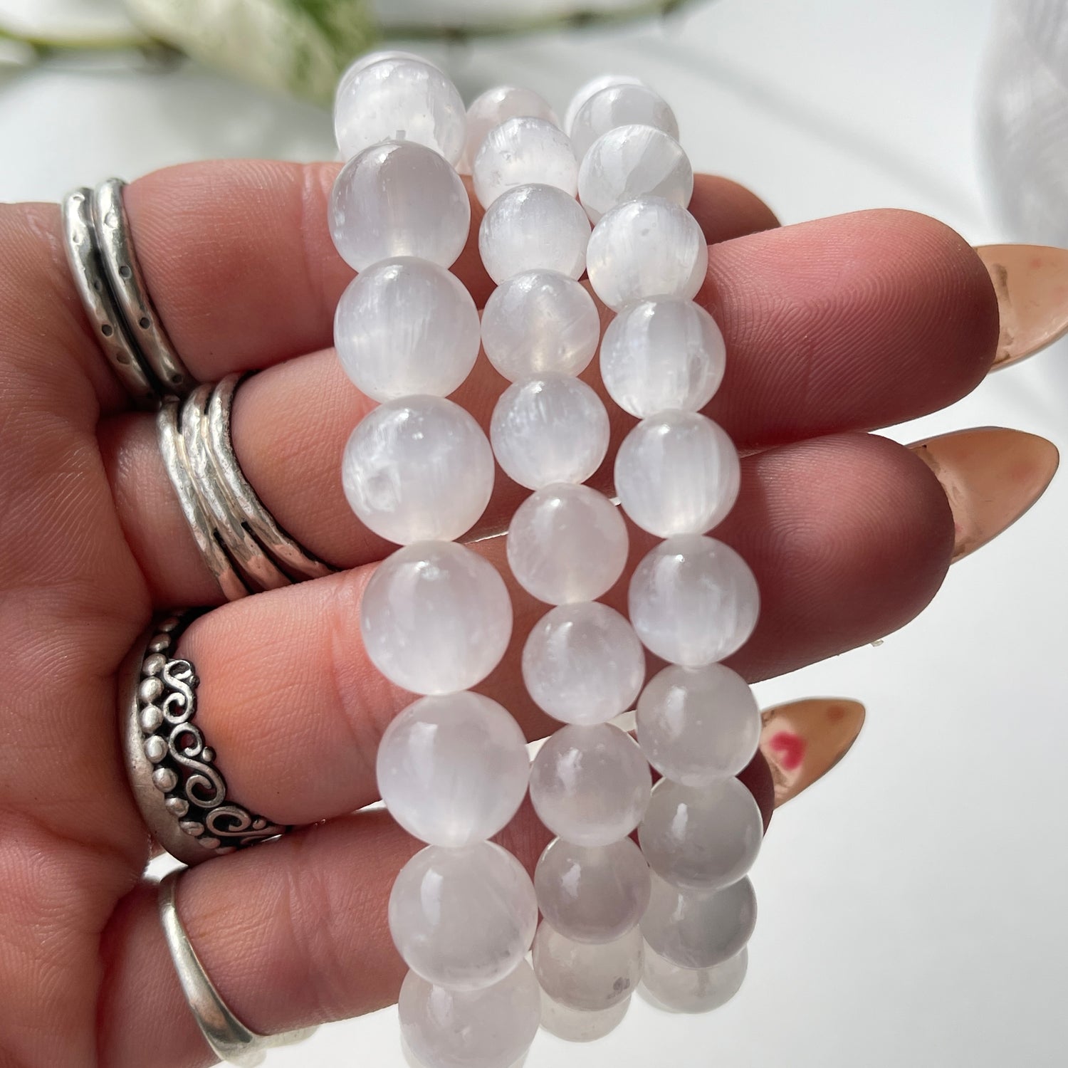 Selenite Med Bracelet - FRAGILE & DO NOT GET WET