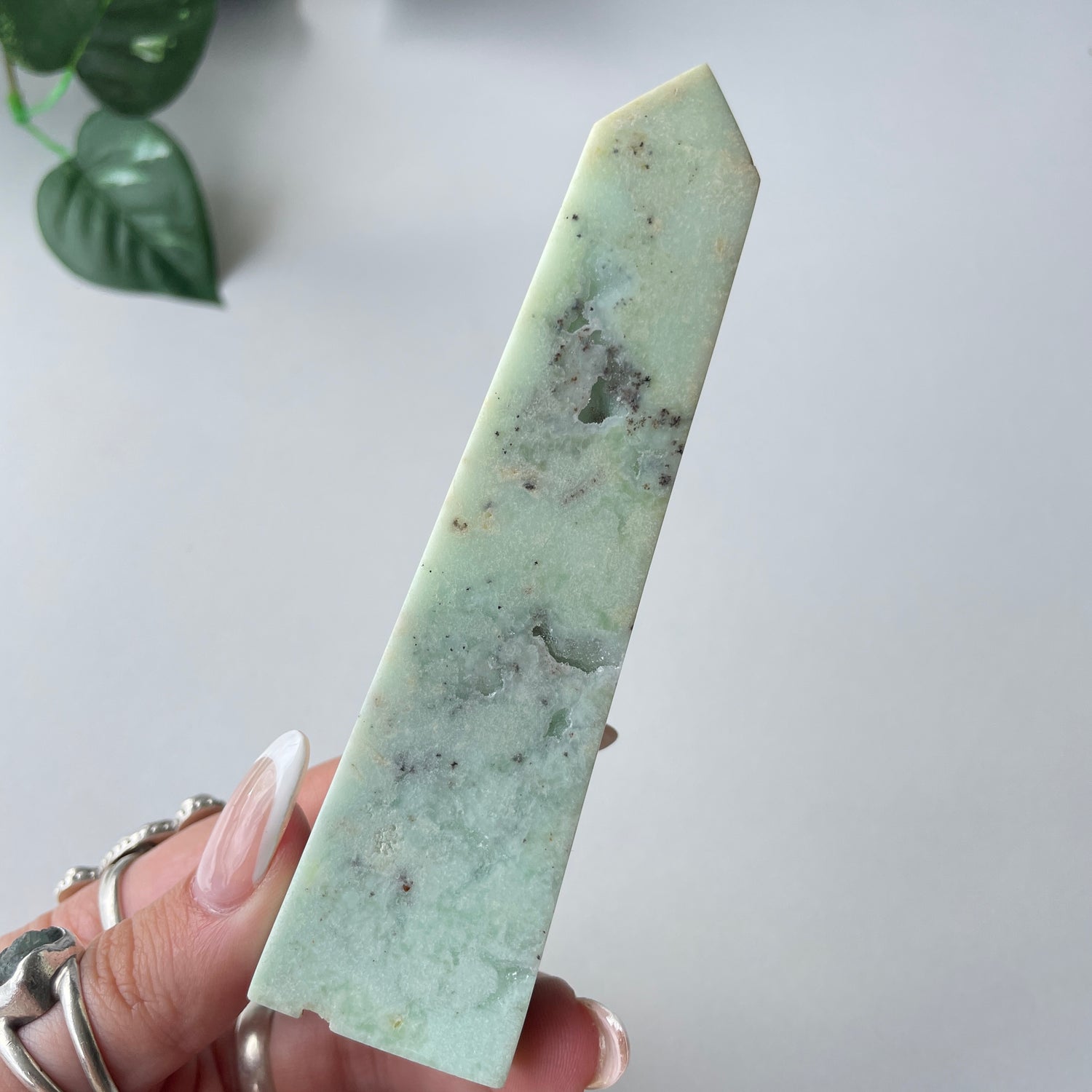 Chrysoprase Obelisk 12.2cm