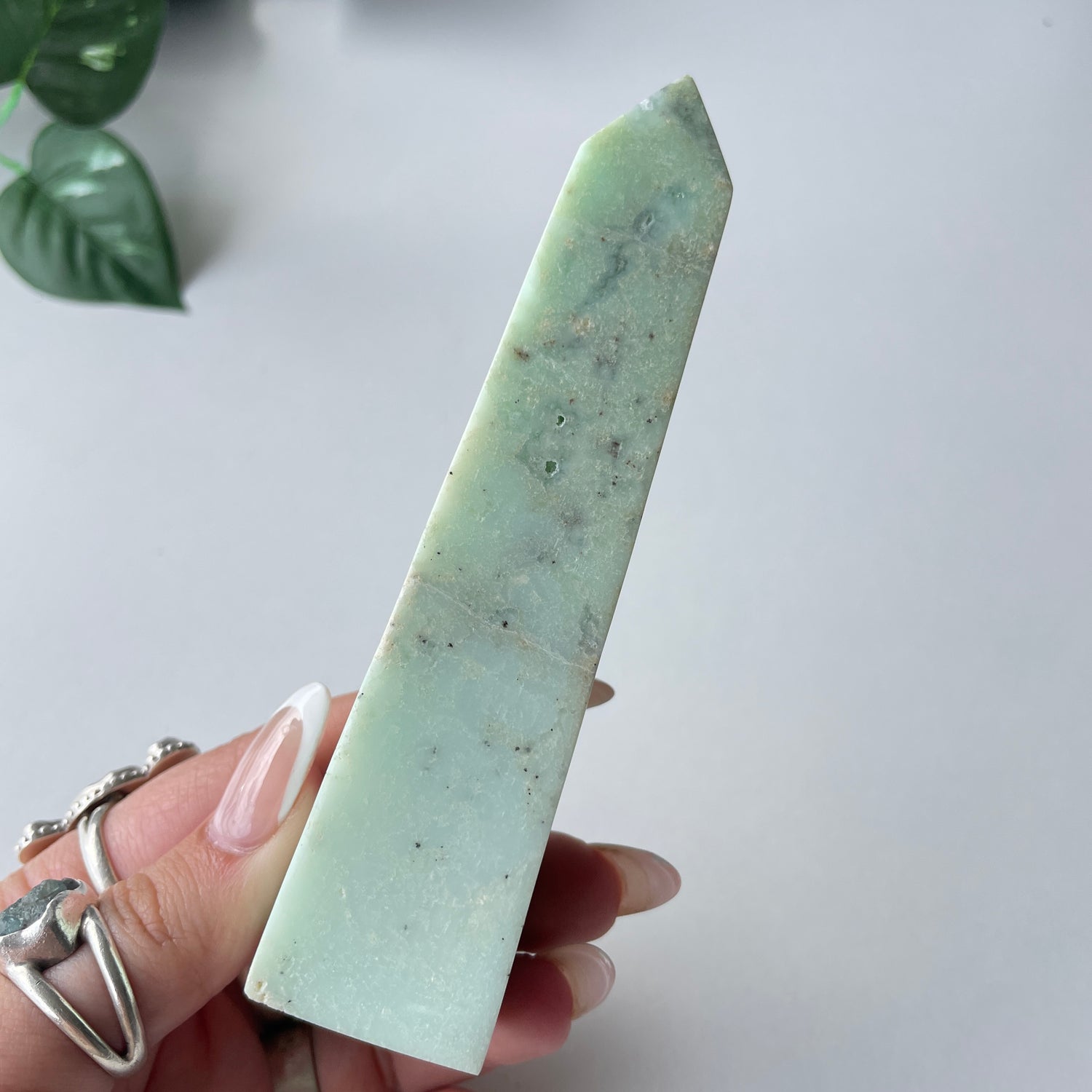Chrysoprase Obelisk 12.1cm