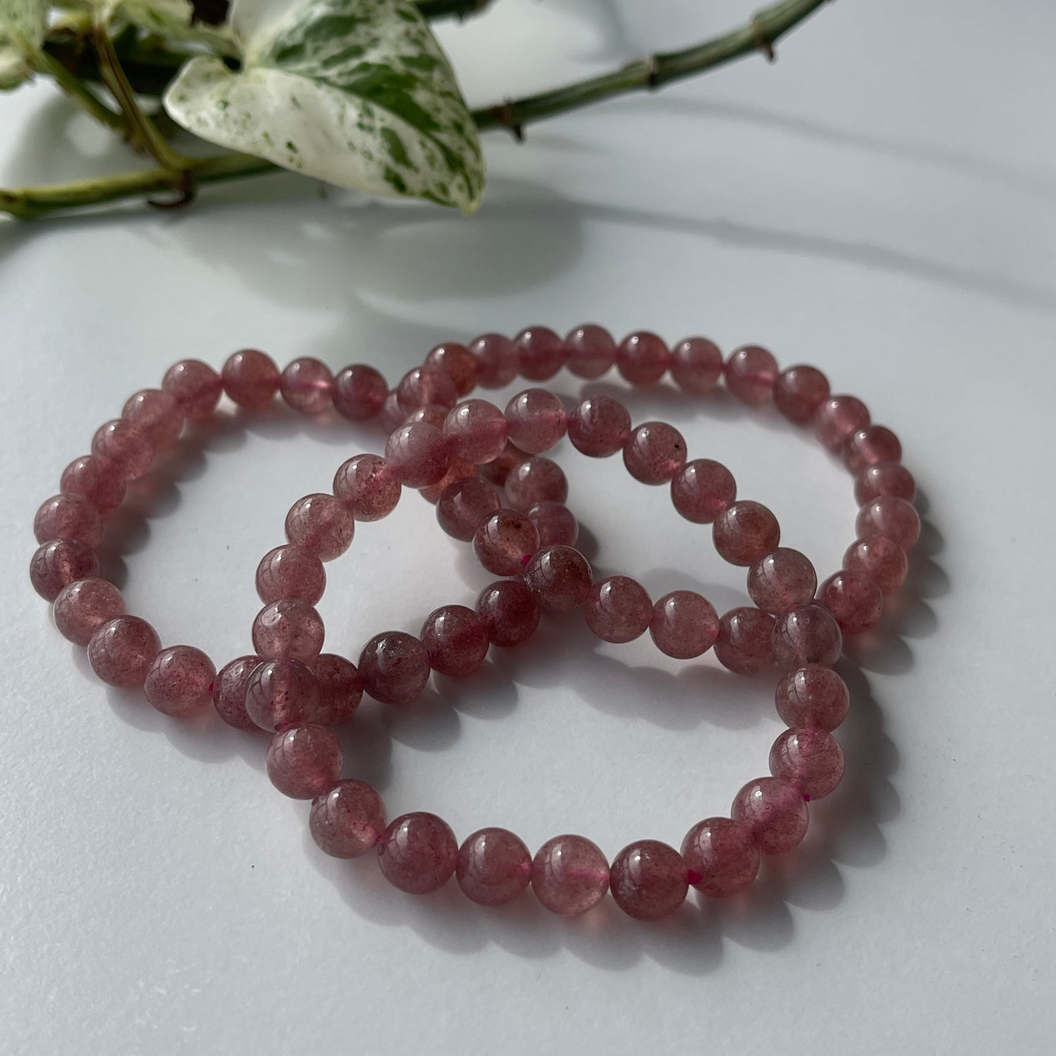 Strawberry Quartz Med Bracelet