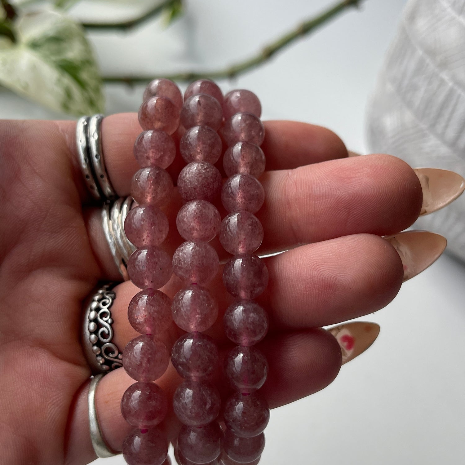 Strawberry Quartz Med Bracelet