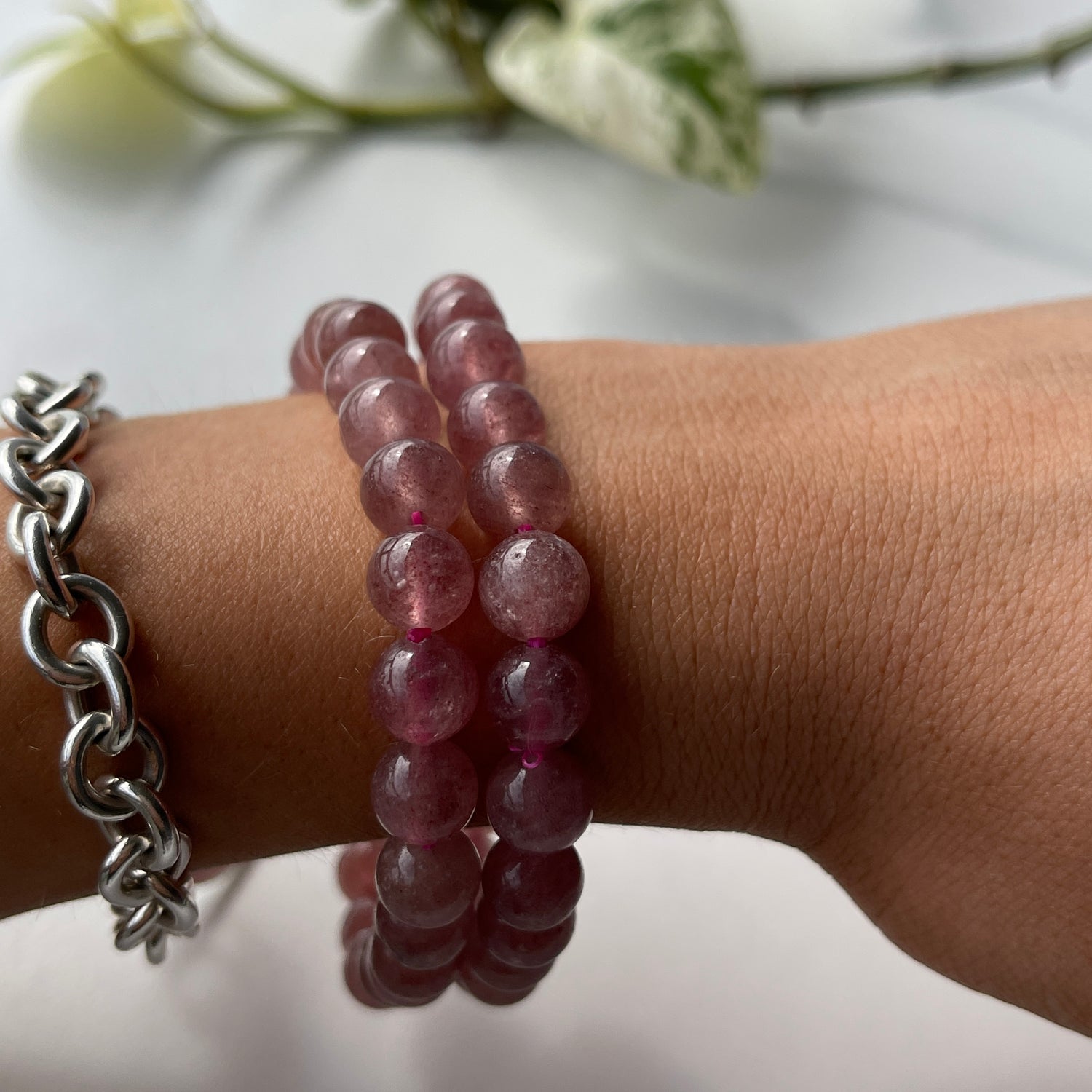 Strawberry Quartz Med Bracelet