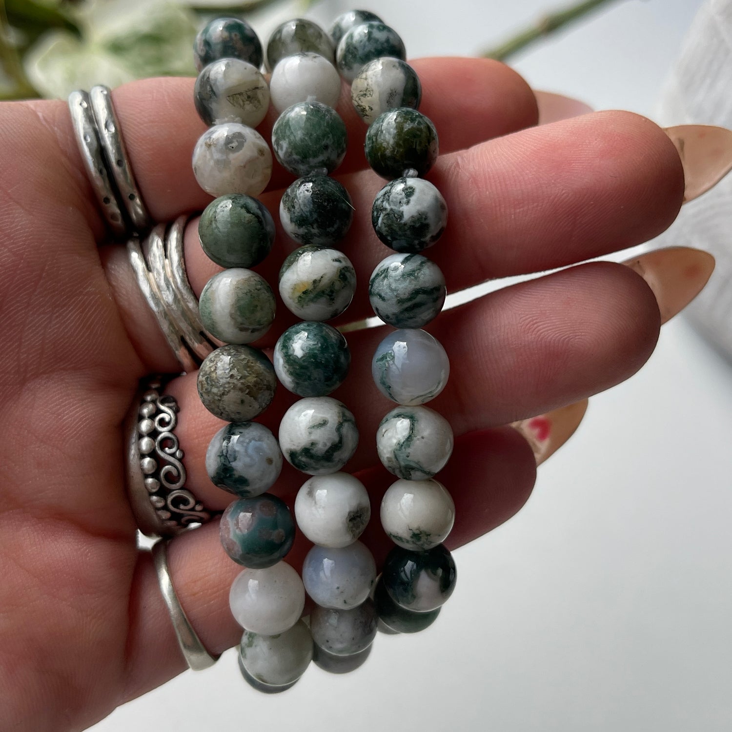 Tree Agate Med Bracelet