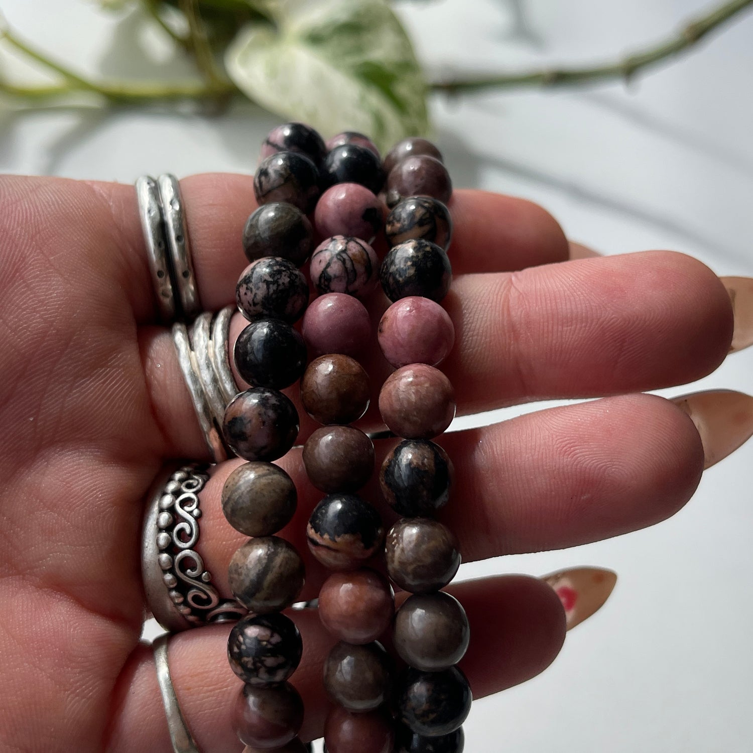 Rhodonite Beaded Bracelet